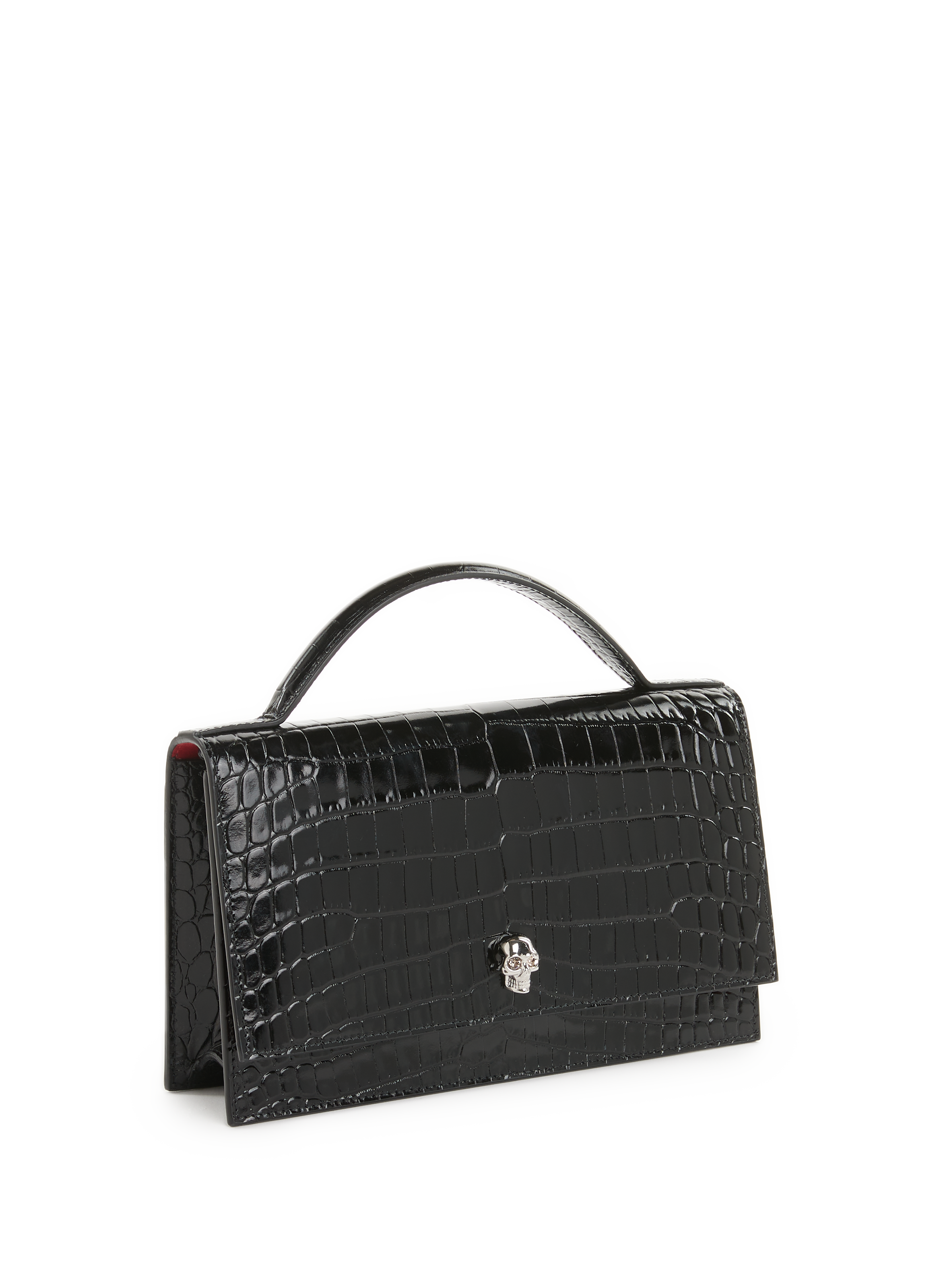 Mini sac à main Skull en cuir ALEXANDER MCQUEEN Noir