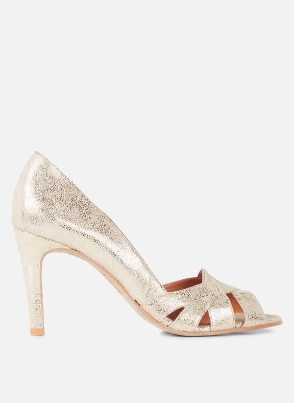 Escarpins ouverts a lanieres croisees en cuir velours dalby Dore The Wedding Explorer