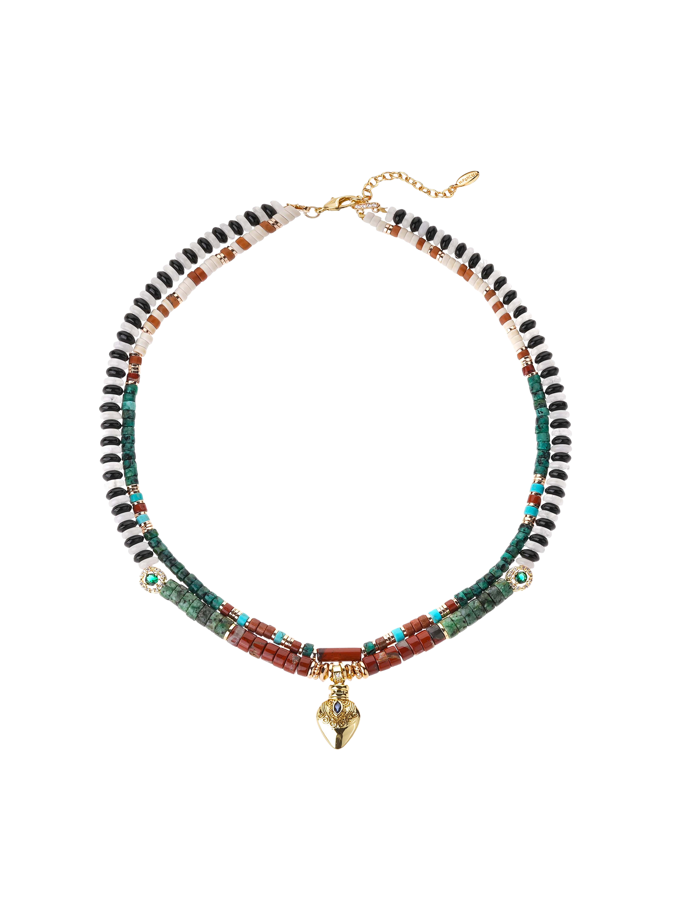 Collier avec perles et sequins twinsy HIPANEMA Rouge