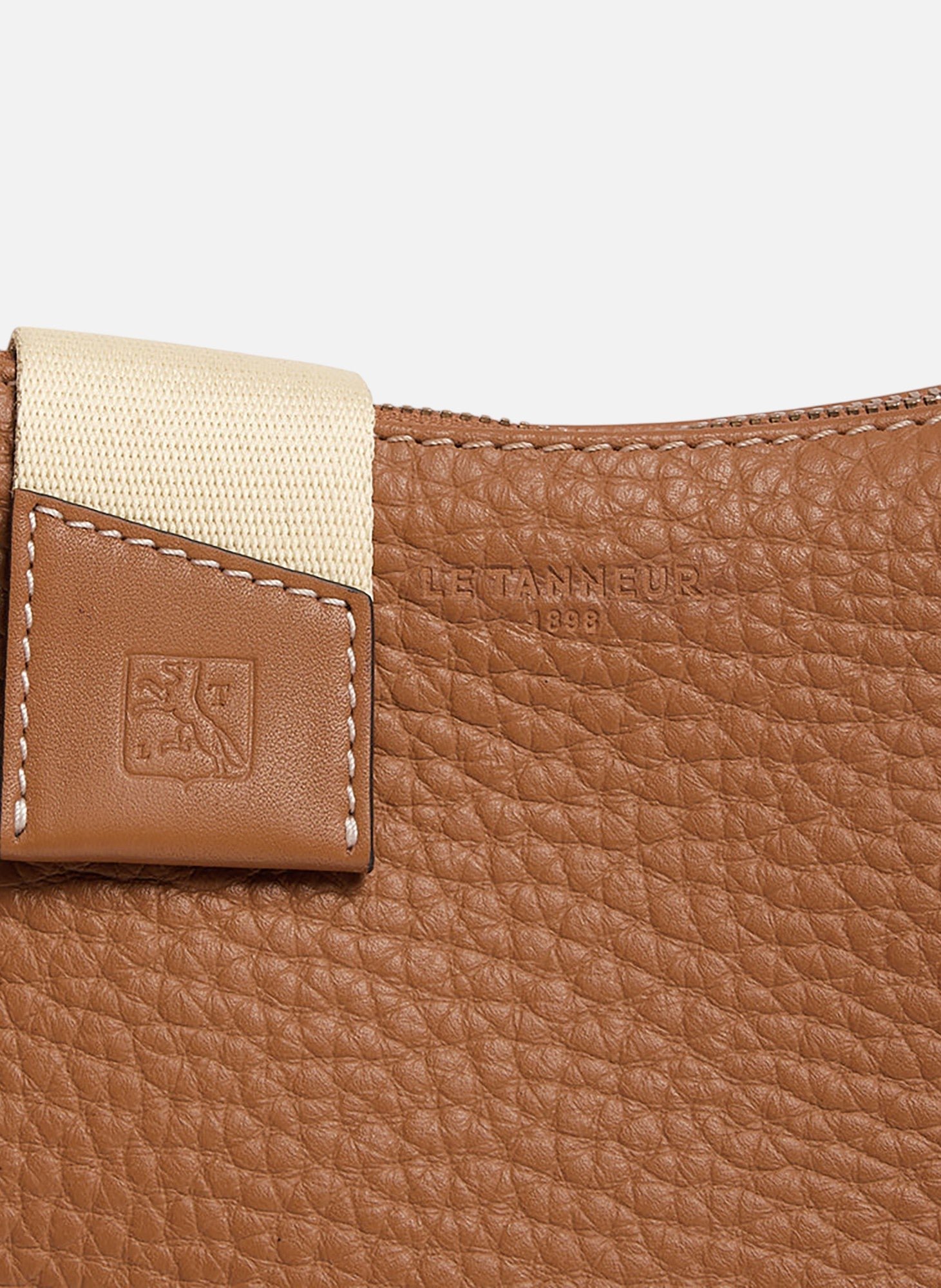 Sac banane noah en cuir grain buffle et cuir lisse LE TANNEUR Marron