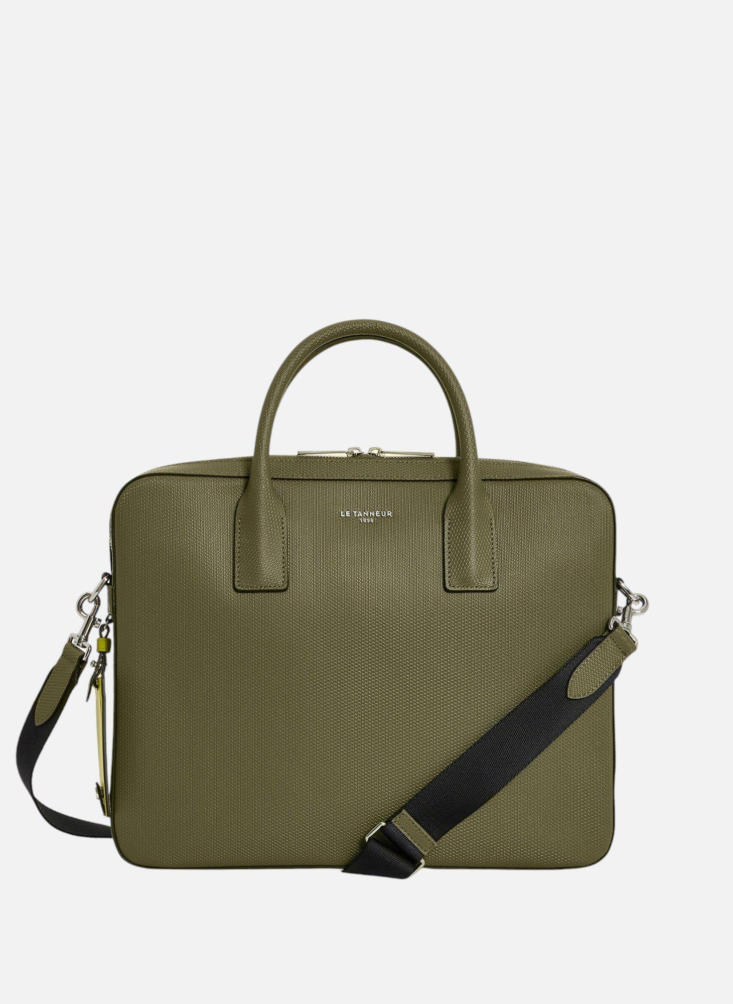 Porte document slim 14" emile en cuir signarture t LE TANNEUR Vert