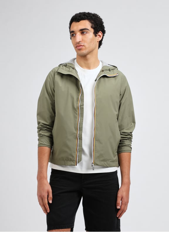 Waterproof hooded jacket Green by K-WAY K-WAY Waterproof hooded jacket Green