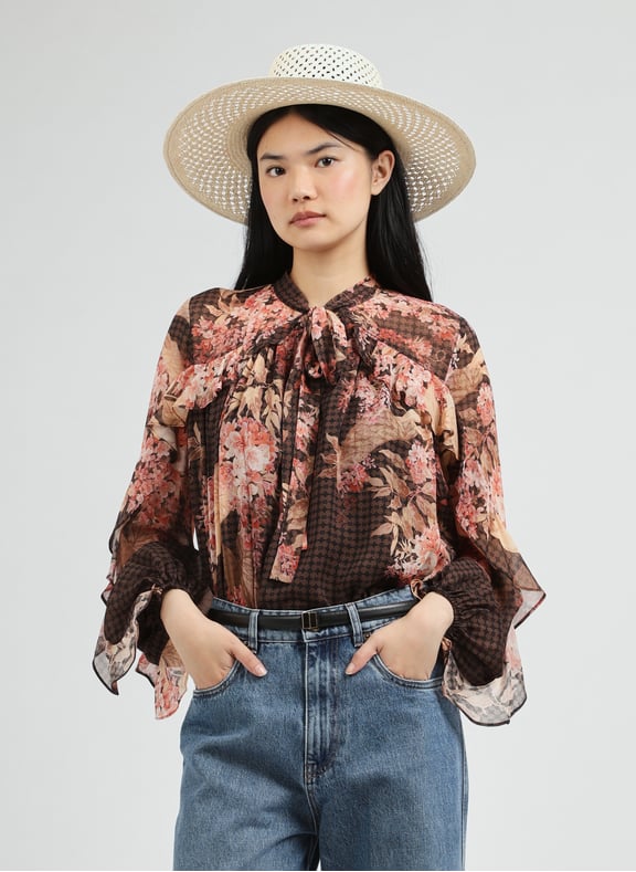 Blouses à imprimé col lavallière Multicolore by ZIMMERMANN ZIMMERMANN Blouses à imprimé col lavallière Multicolore