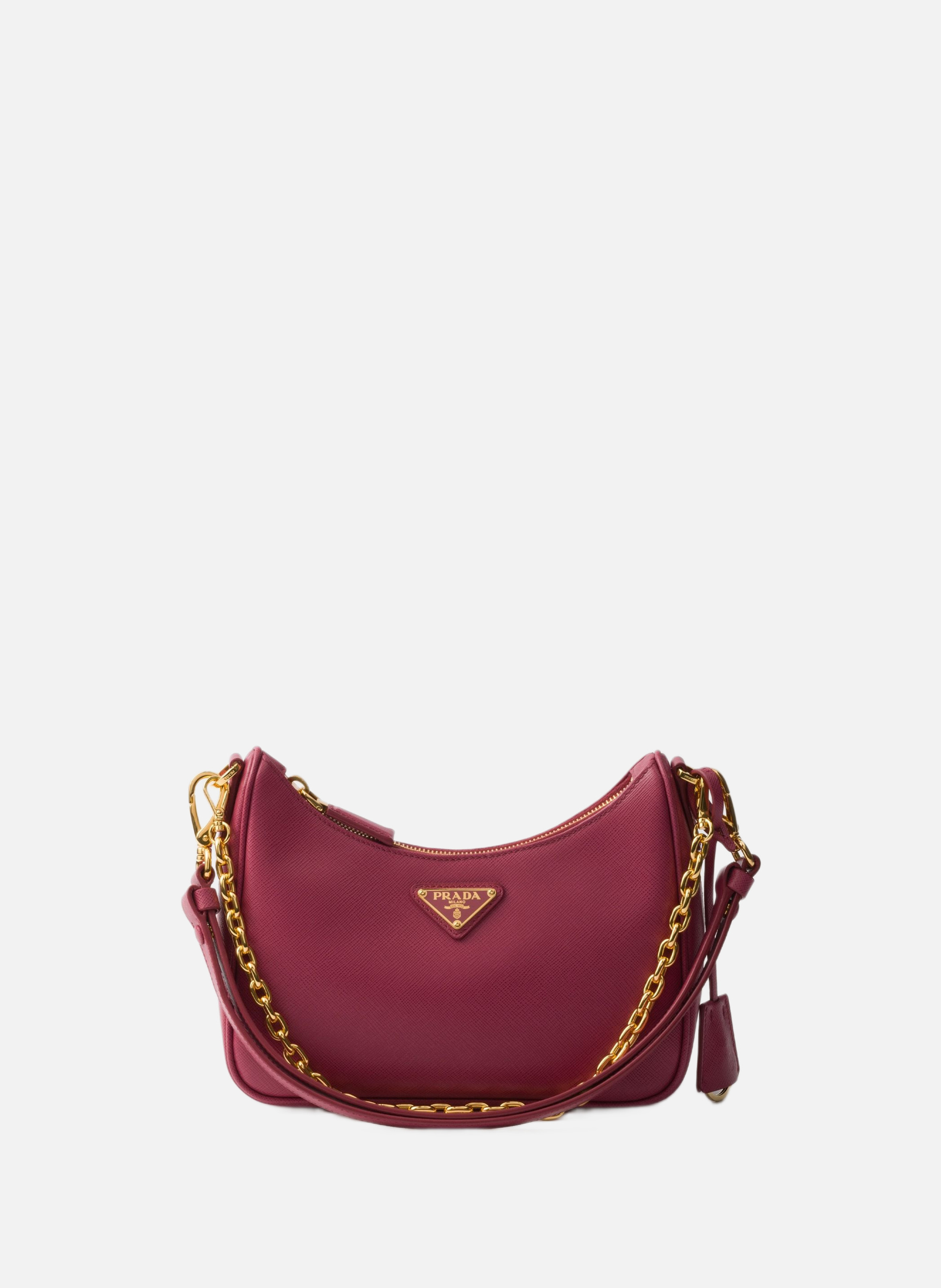 Mini sac prada re-edition en cuir saffiano PRADA Rose