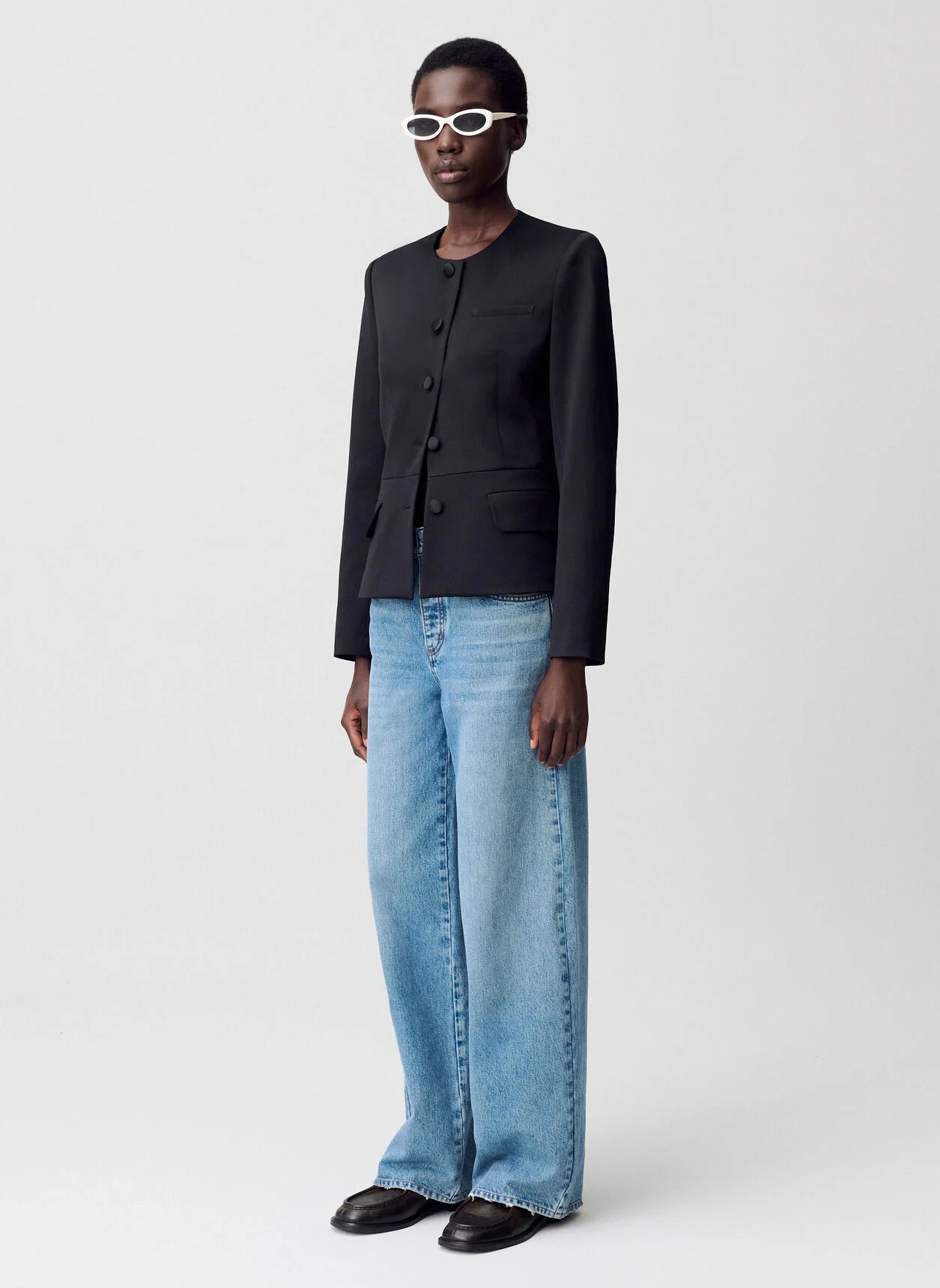 Veste tailleur col rond violetta CLAUDIE PIERLOT Noir