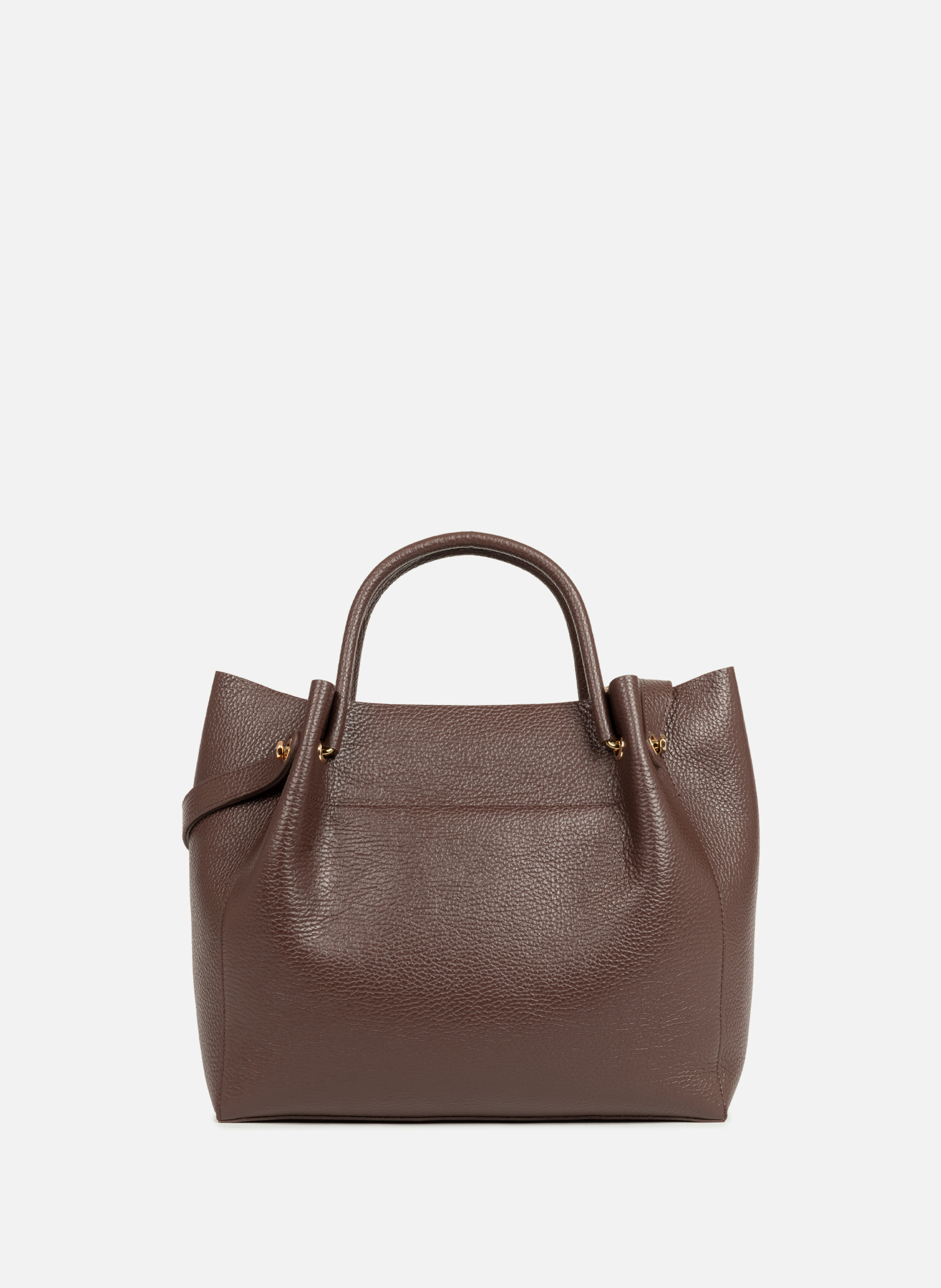 Grand sac cabas épaule - foulonné double louisa LANCASTER Marron