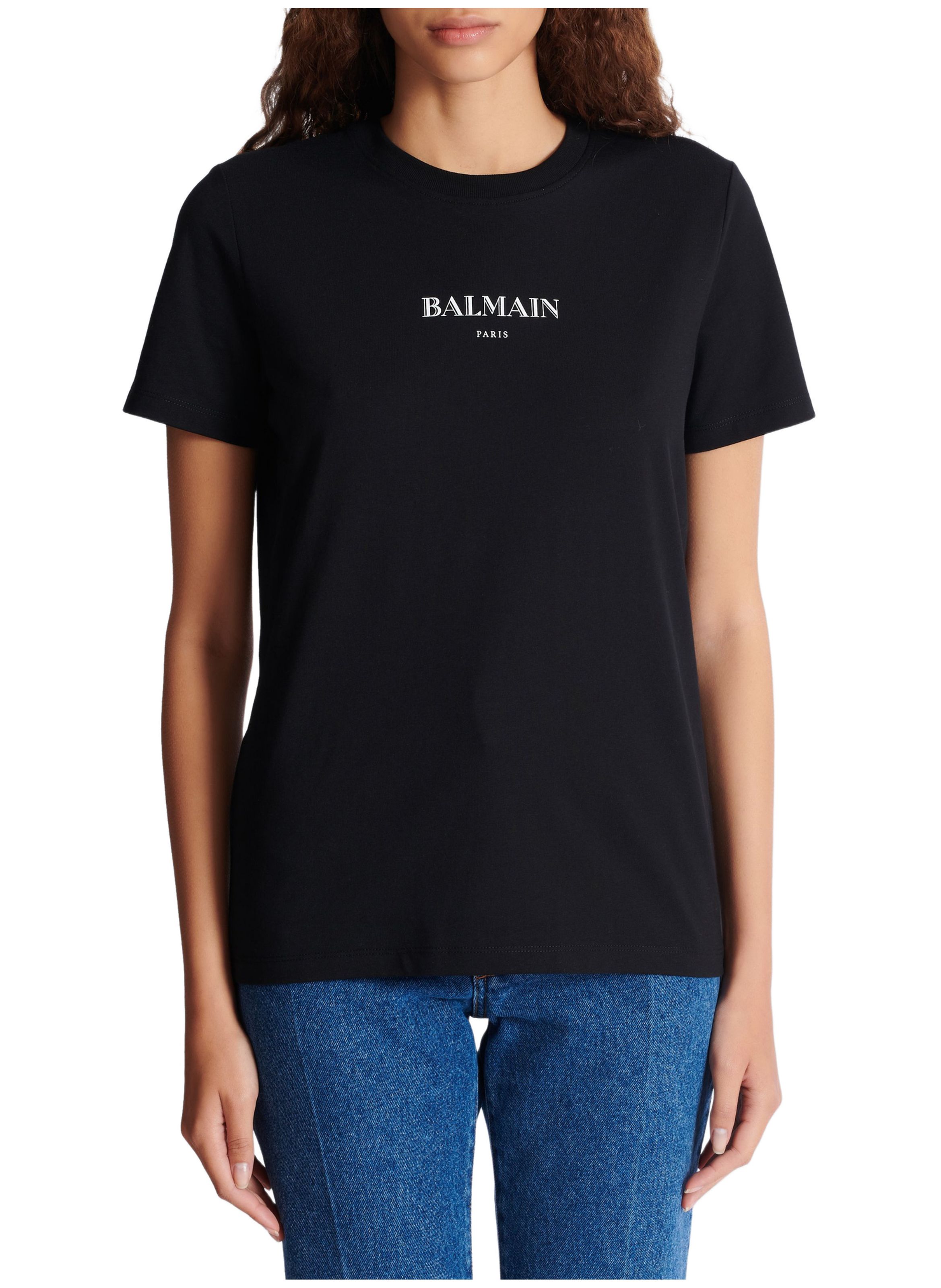 T-shirt avec imprimé balmain BALMAIN Noir