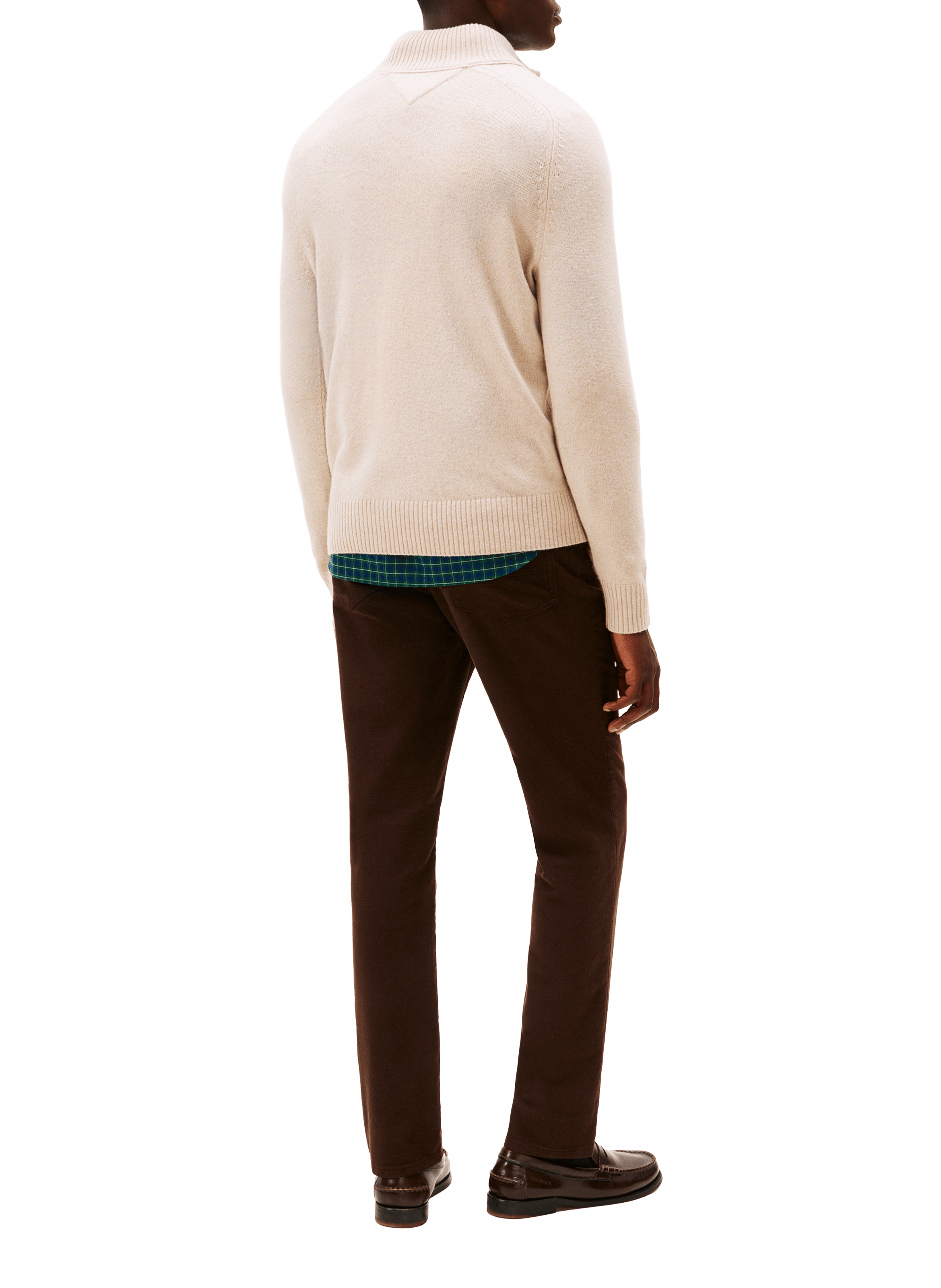 Wool zip-neck jumper TOMMY HILFIGER Beige