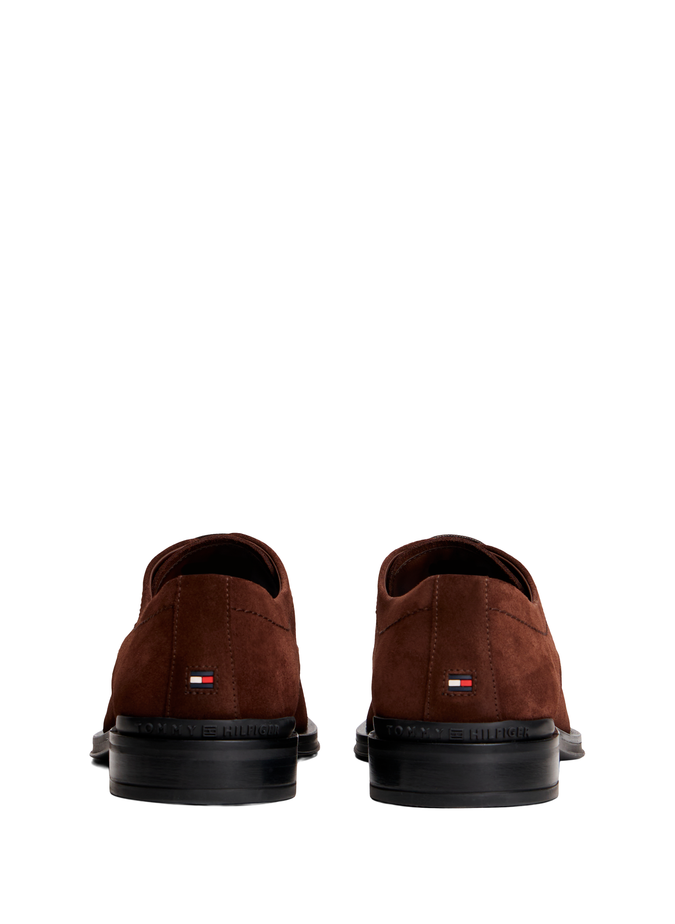 Suede leather derby shoes TOMMY HILFIGER Brown