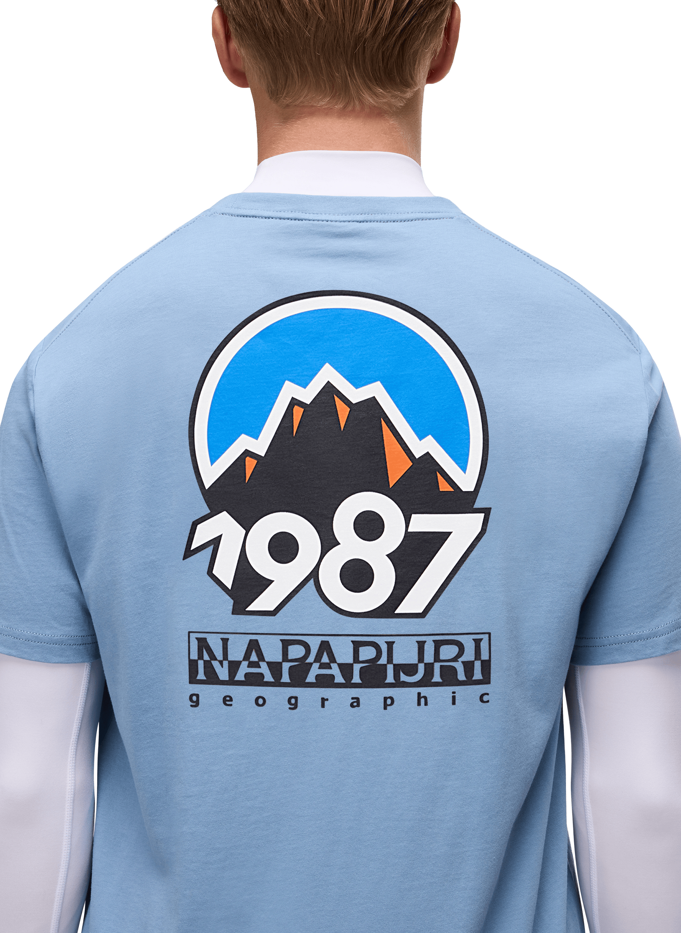 Oversized Printed T-shirt NAPAPIJRI Blue