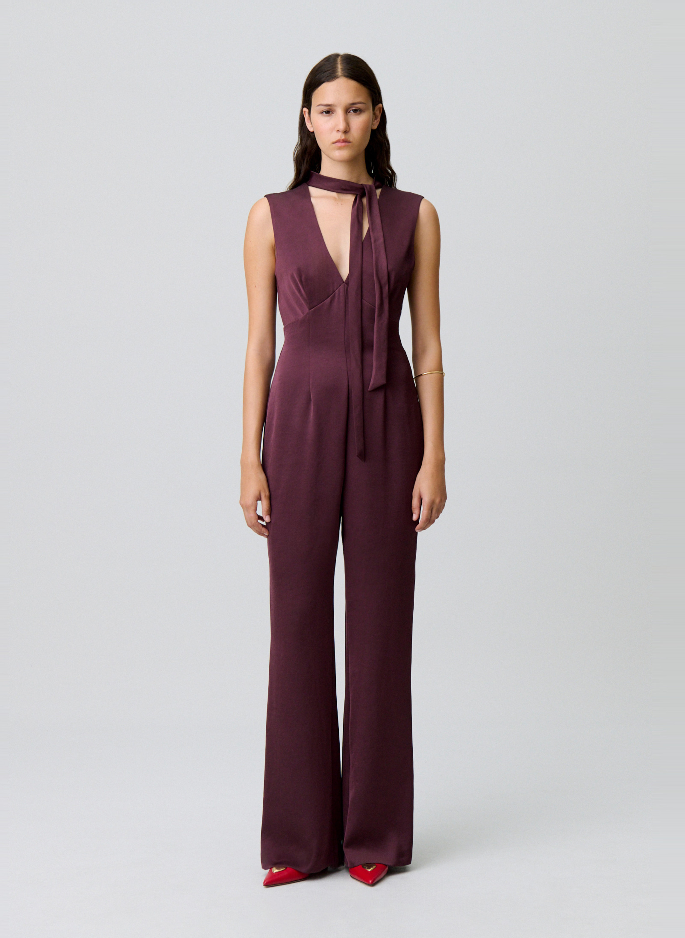 CLAUDIE PIERLOT Combinaison col v jade Violet