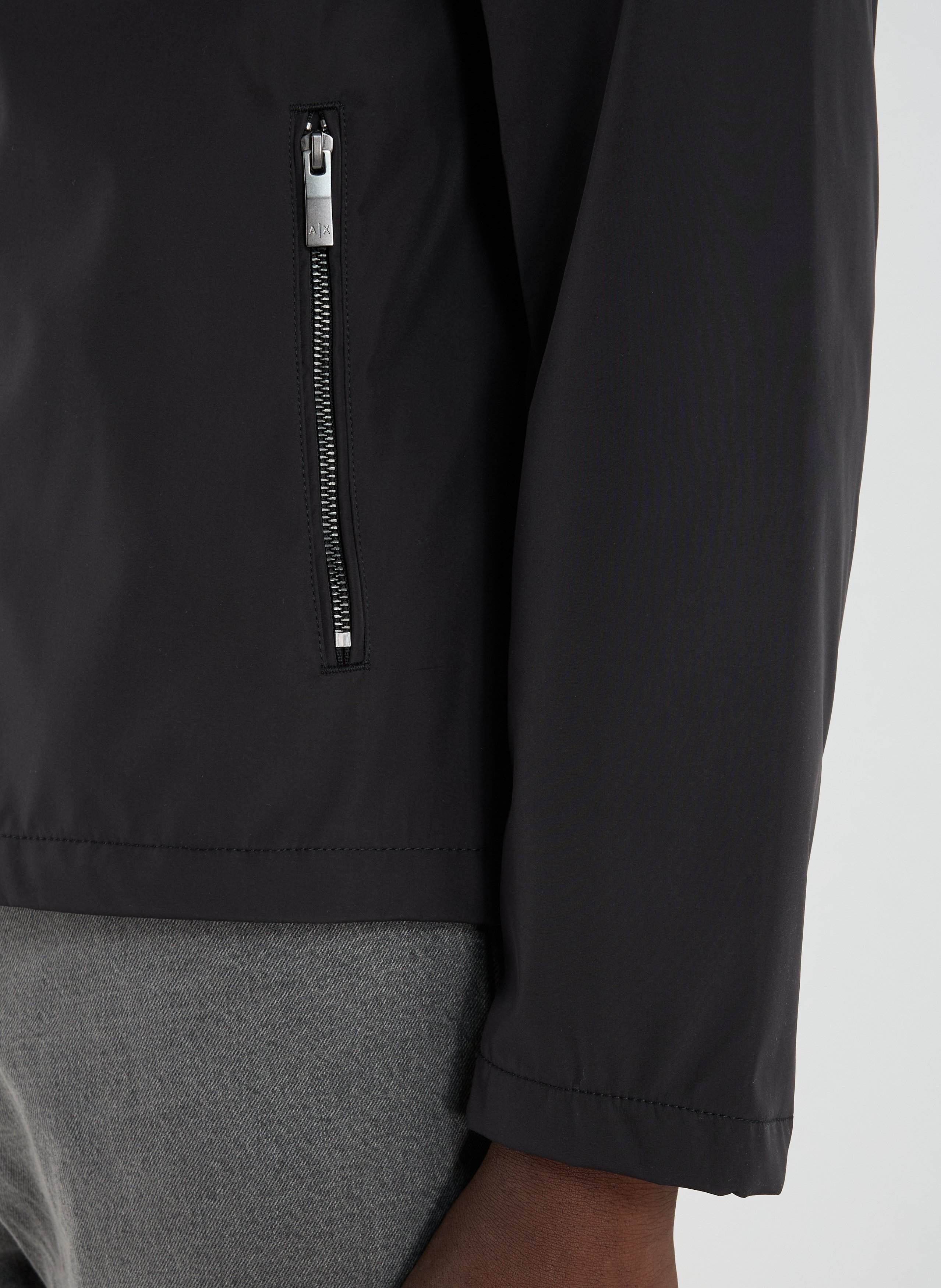 Straight jacket with high collar ARMANI EXCHANGE Black