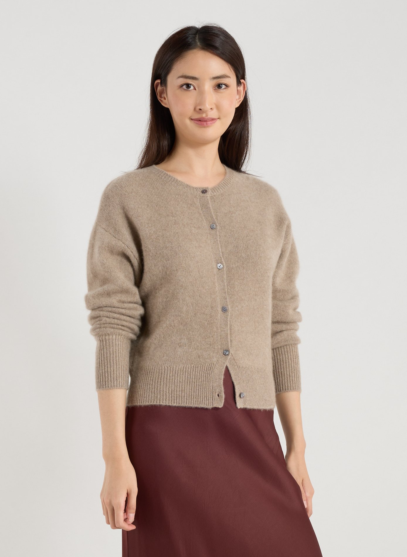 ALMADA Cashmere Coco Cardigan Beige