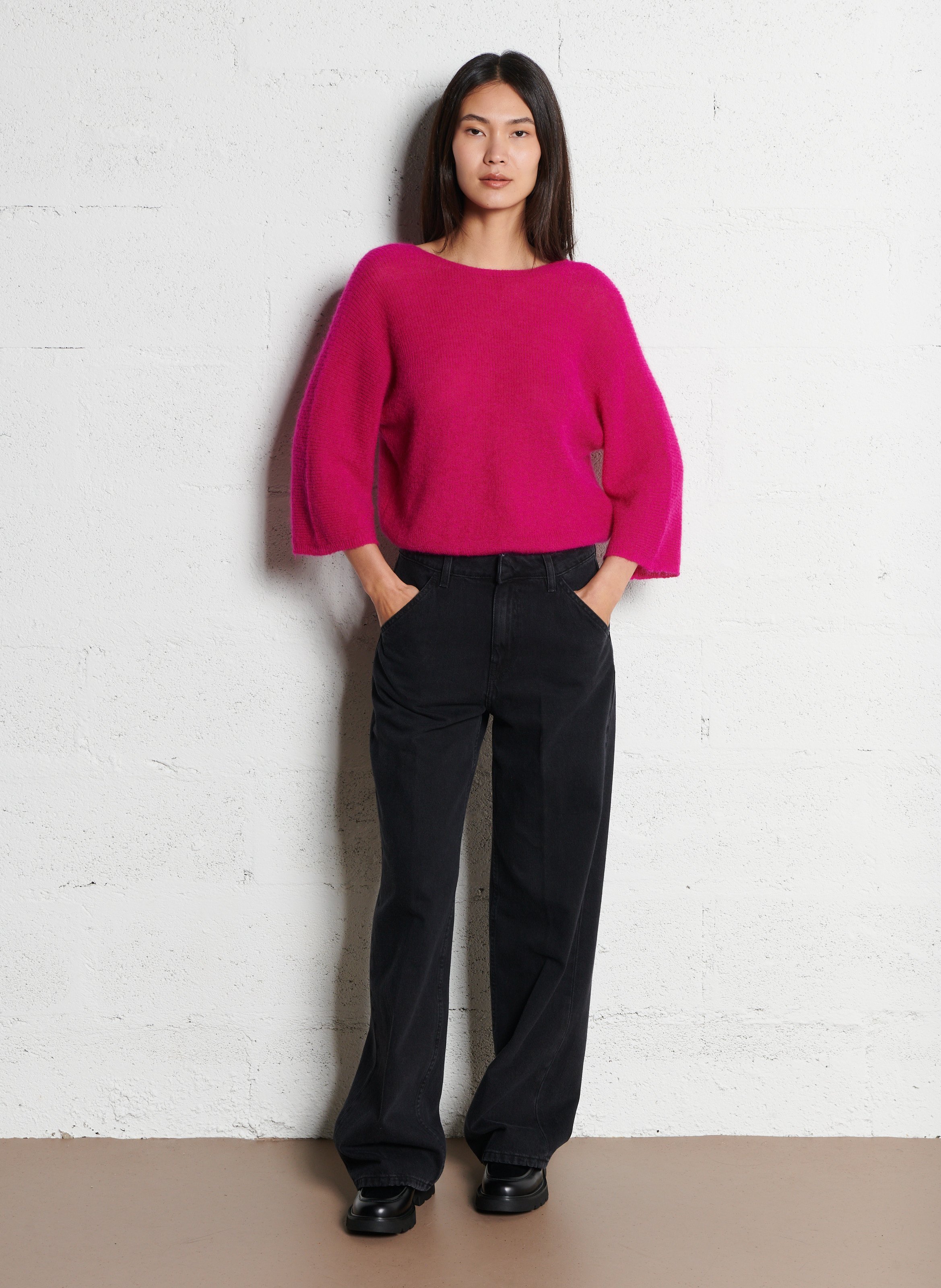 Jean large en coton vocchi BA&SH Noir