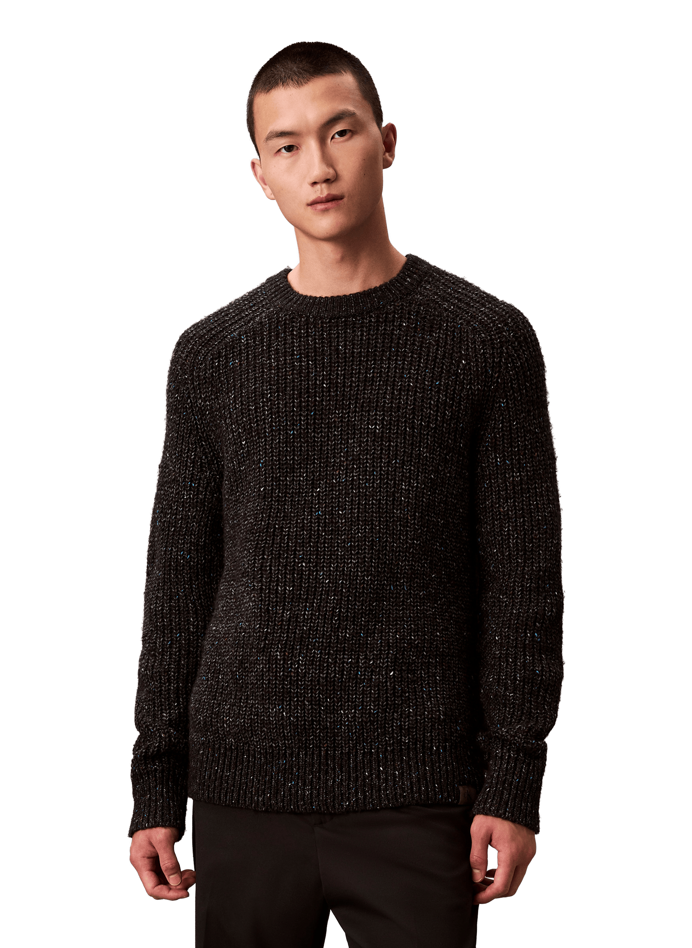 Mixed wool sweatshirt CALVIN KLEIN Black