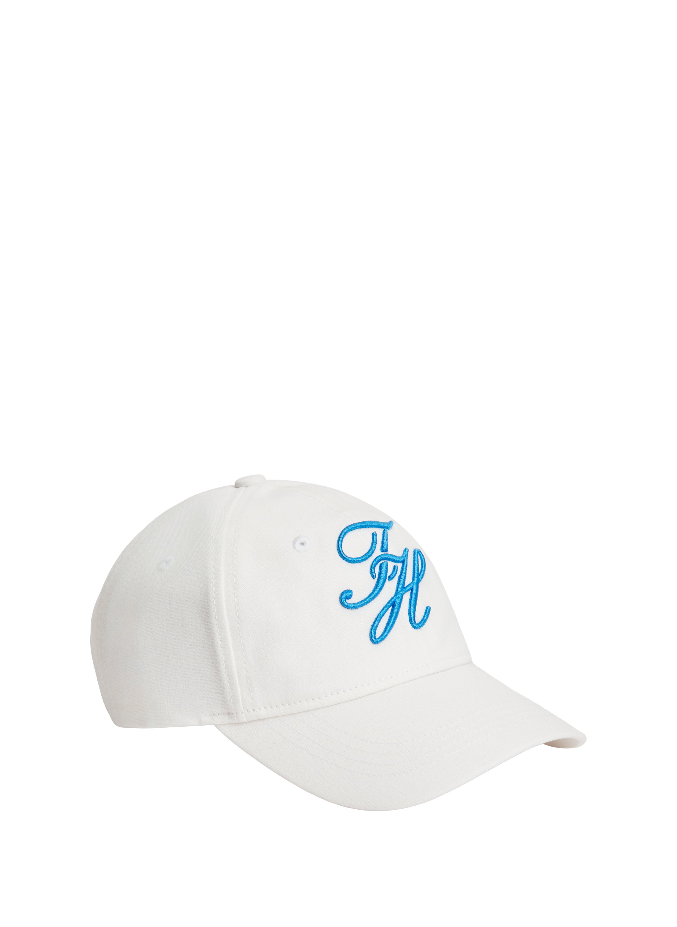 Casquette à logo brodé en coton TOMMY HILFIGER Blanc