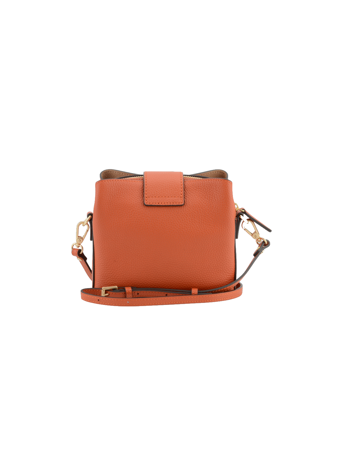 Cavalcade | Sac porté travers GM en cuir de vachette POURCHET Orange