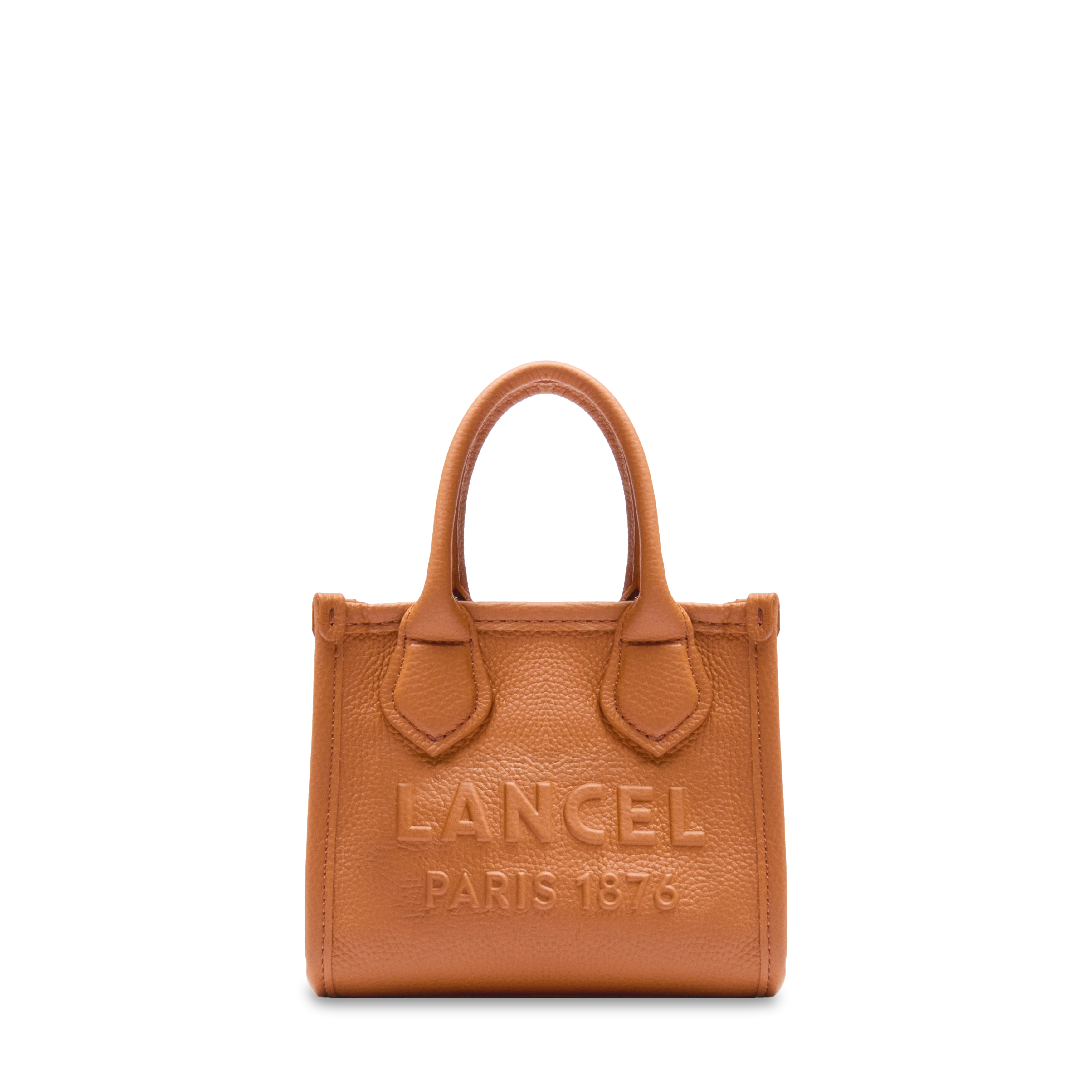 Mini sac cabas zippé double porté jour de lancel en cuir LANCEL Marron