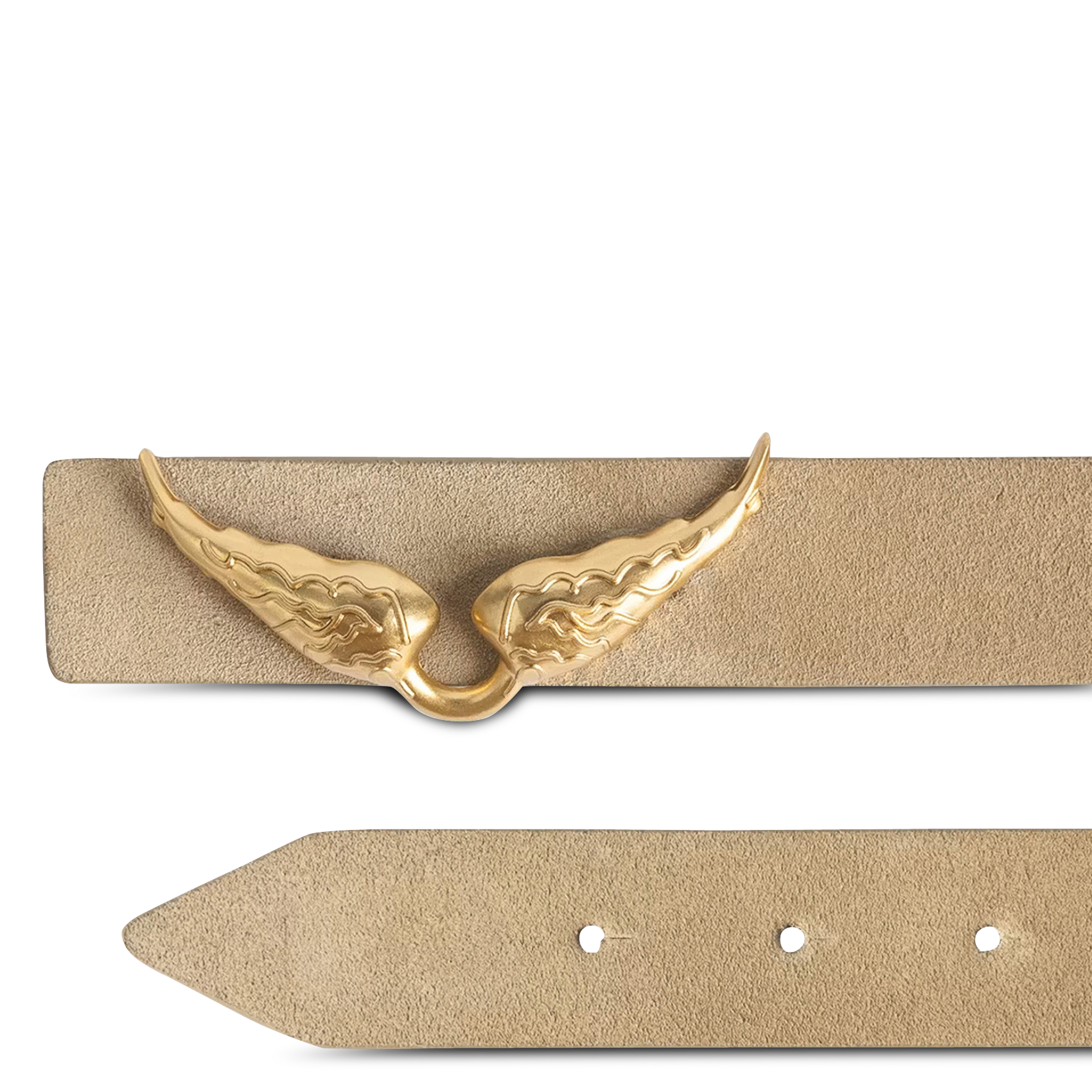 Ceinture en cuir rock ZADIG&VOLTAIRE Beige