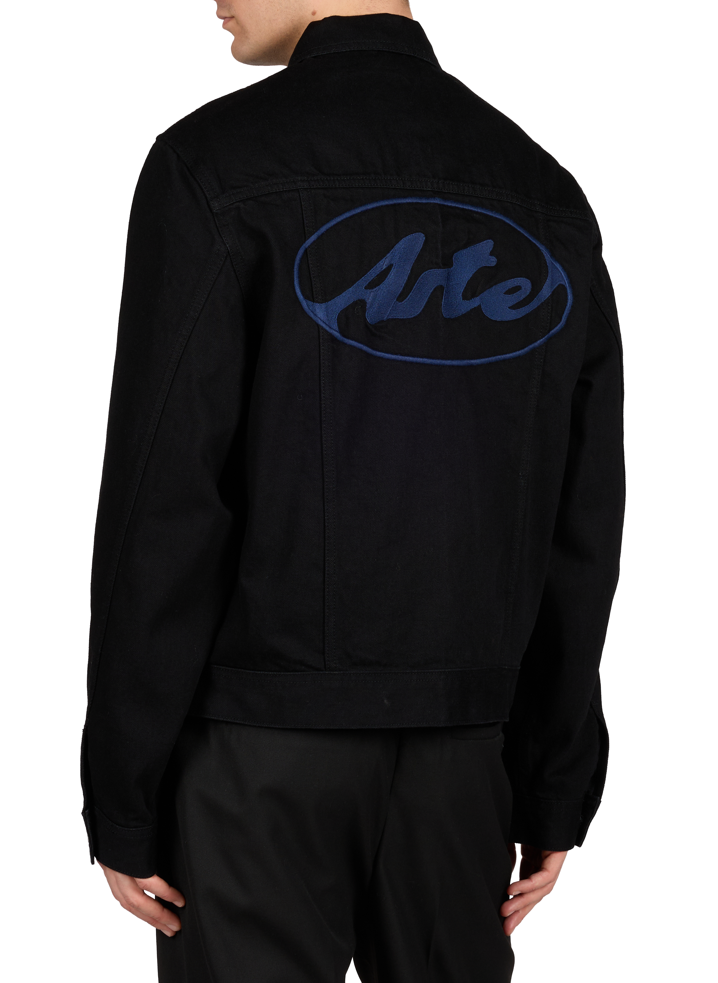 Veste droite en denim de coton ARTE ANTWERP Noir