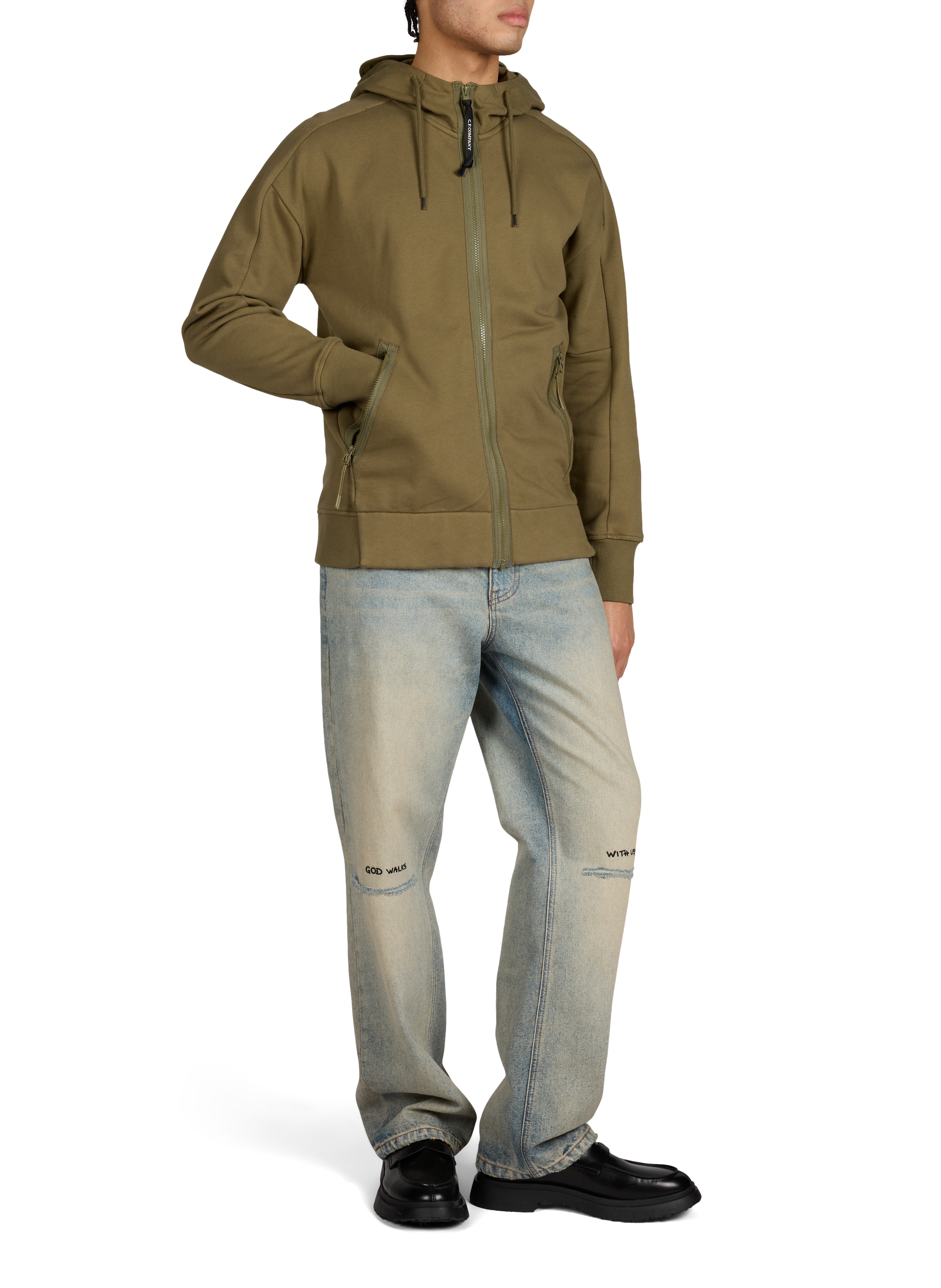 Sweatshirt en coton CP COMPANY Kaki