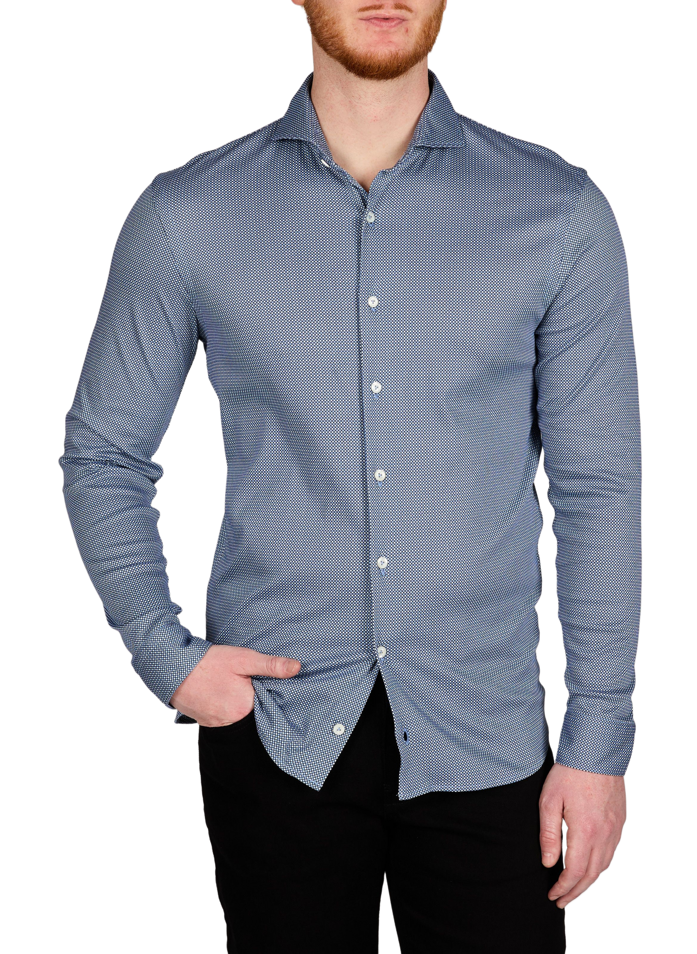 Cotton patterned shirt VAN LAACK Blue