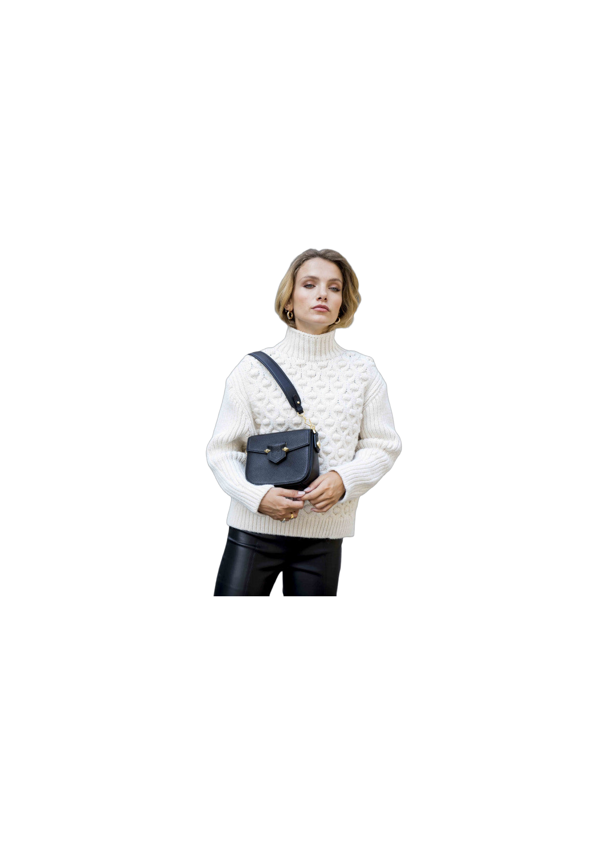 Sèvres | sac trotteur pm en cuir de vachette POURCHET Noir