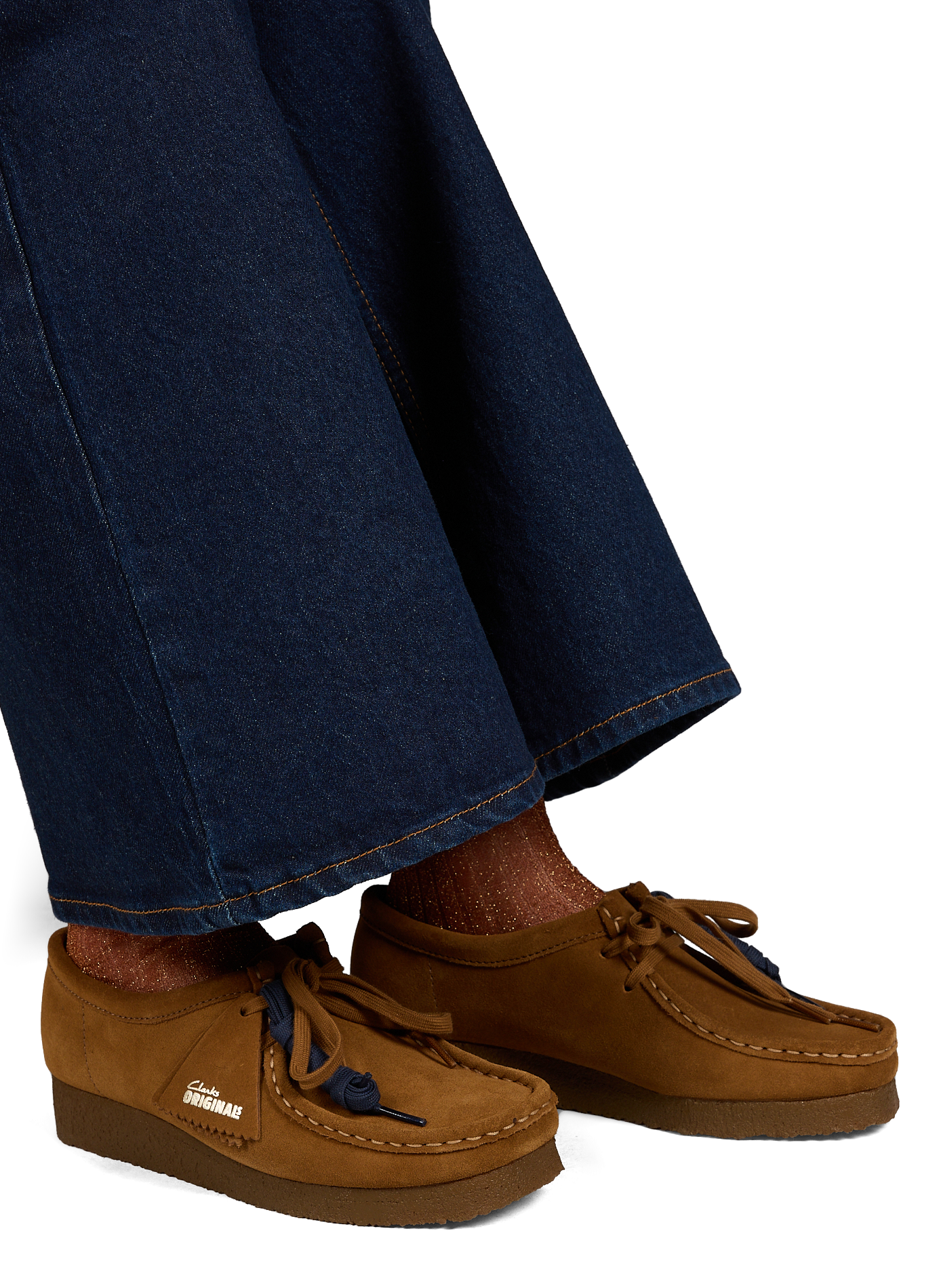 Mocassins Wallabee en daim CLARKS Marron