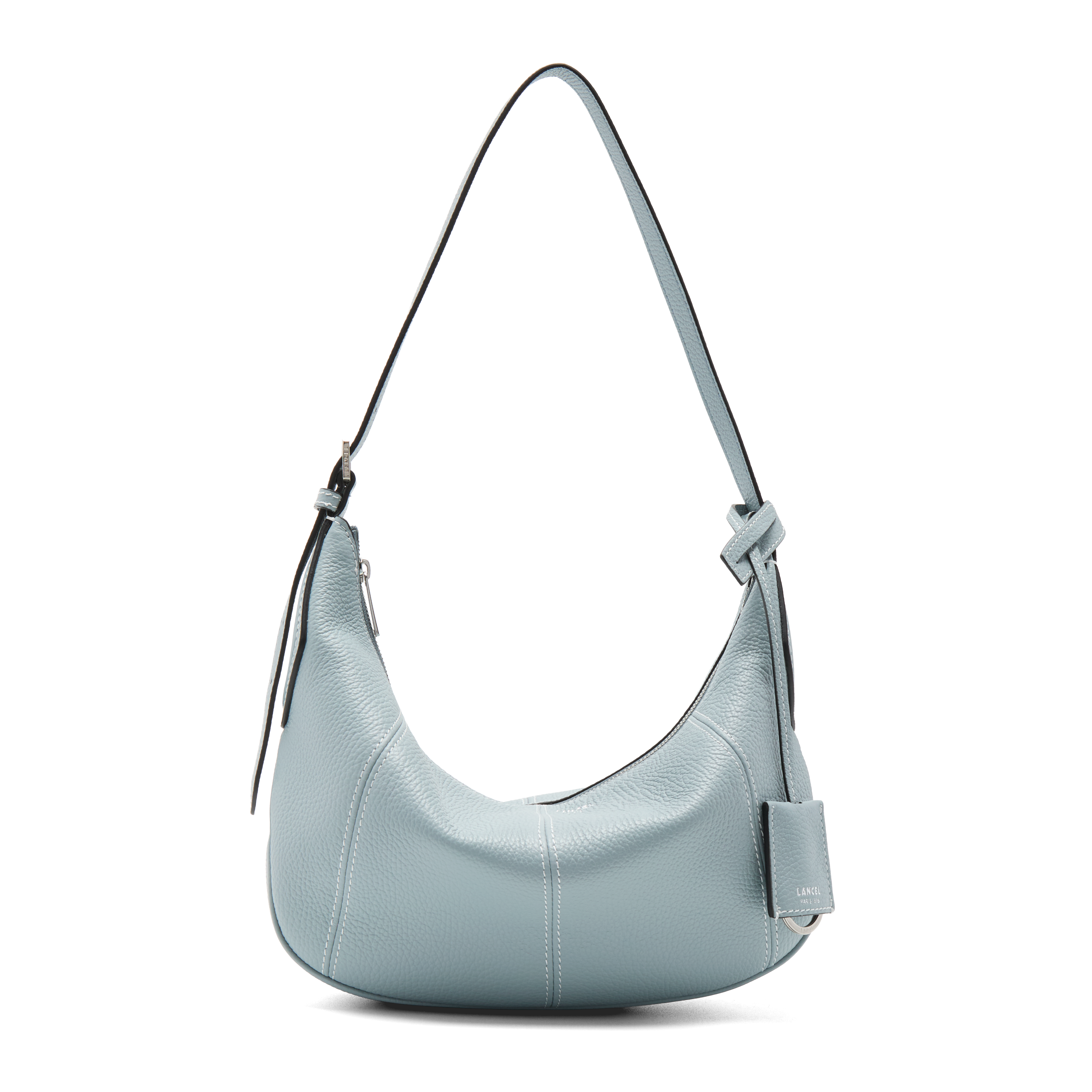 Sac hobo zippé m victoire de lancel en cuir LANCEL Bleu