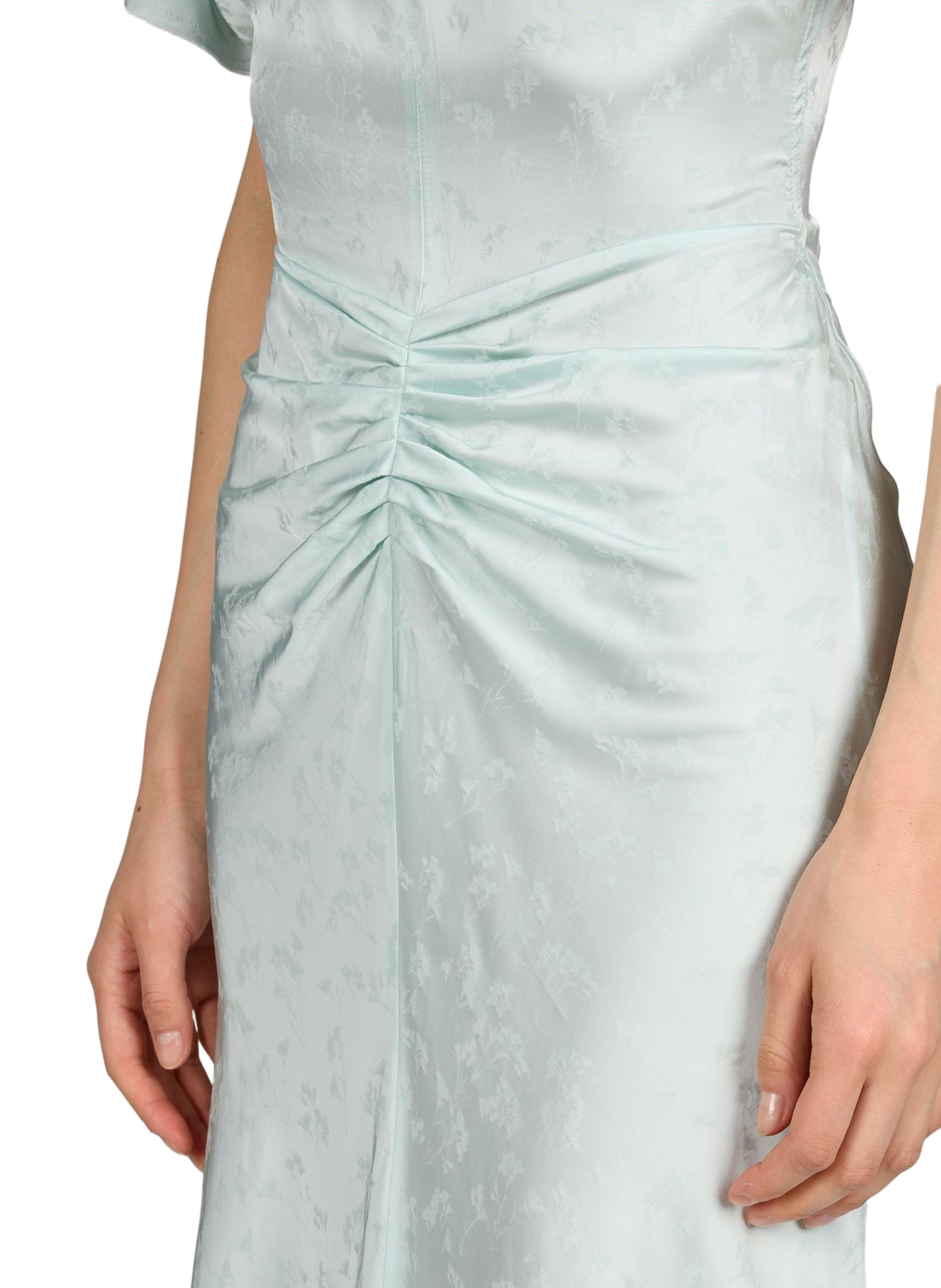 Long floral jacquard maxi dress VICTORIA BECKHAM Blue