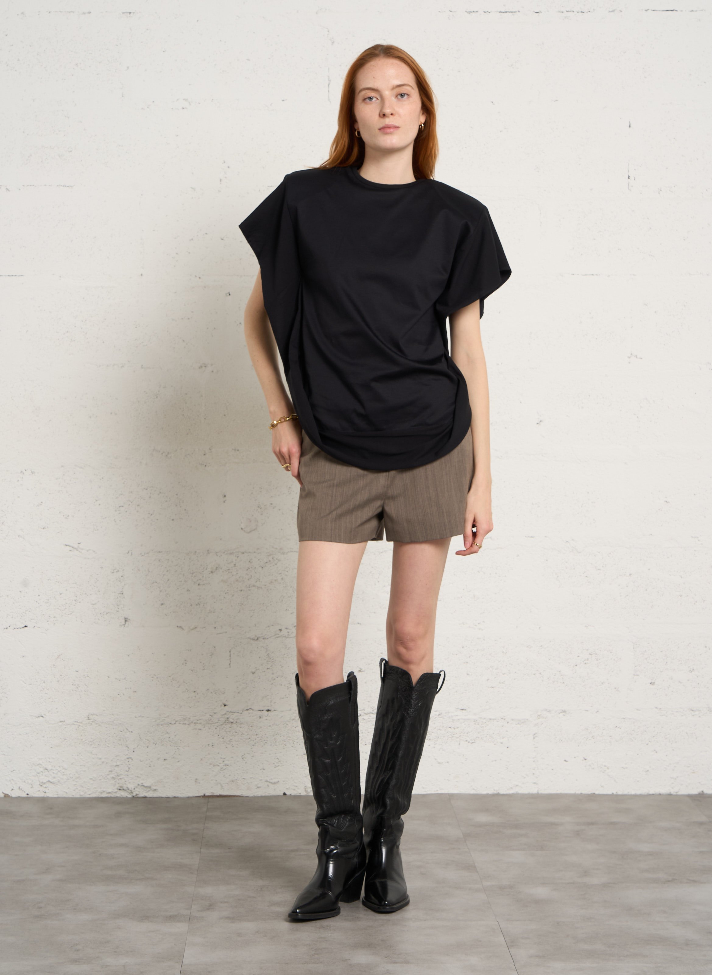 Tee-shirt col rond amoria IRO Noir