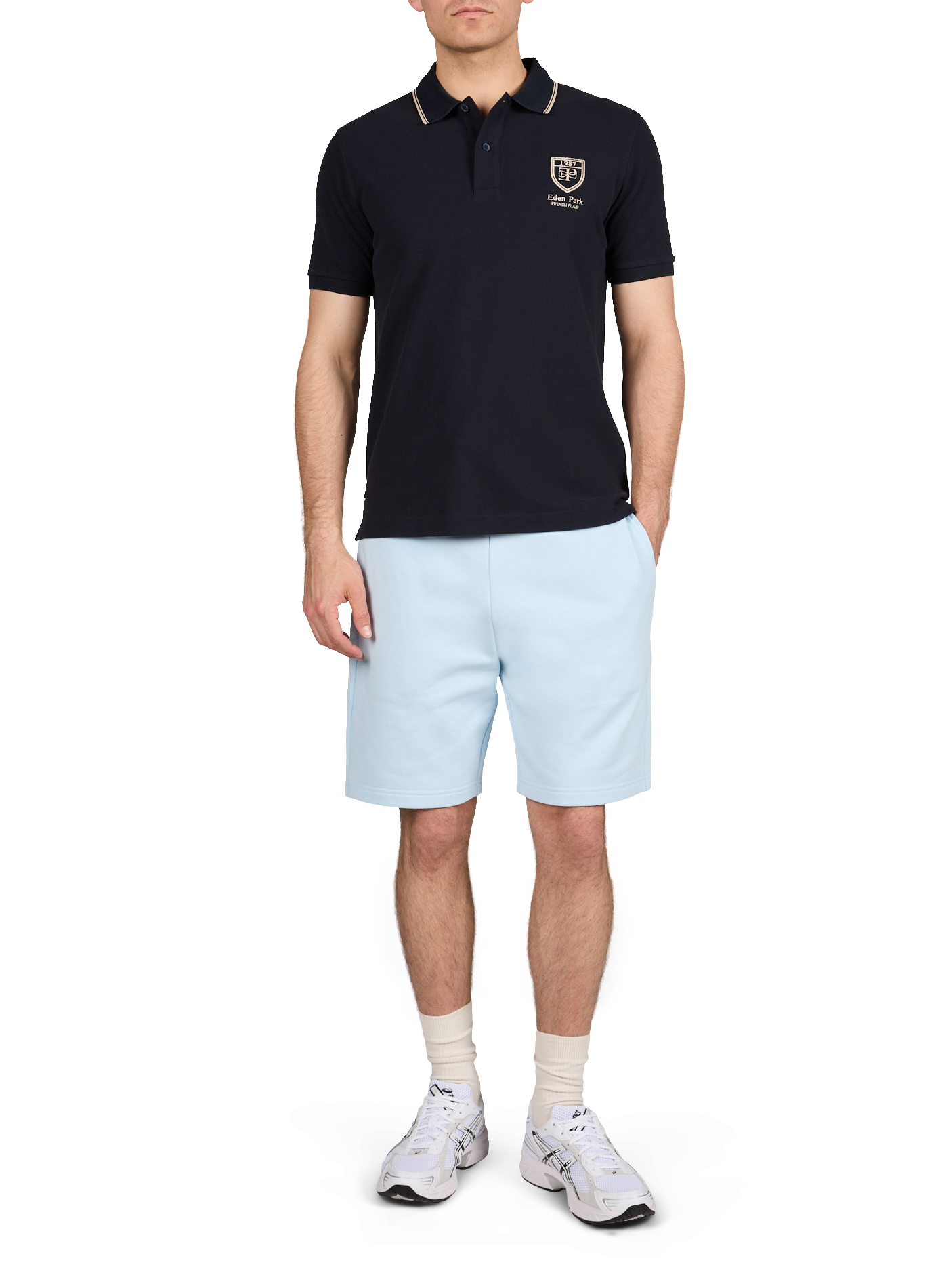 Polo manches courtes en coton EDEN PARK Bleu