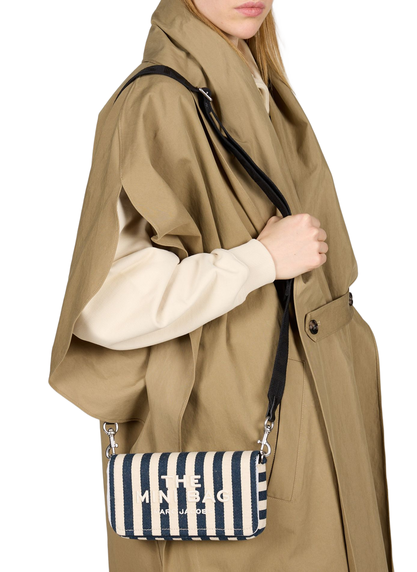 Sac à bandoulière à rayures MARC JACOBS Bleu