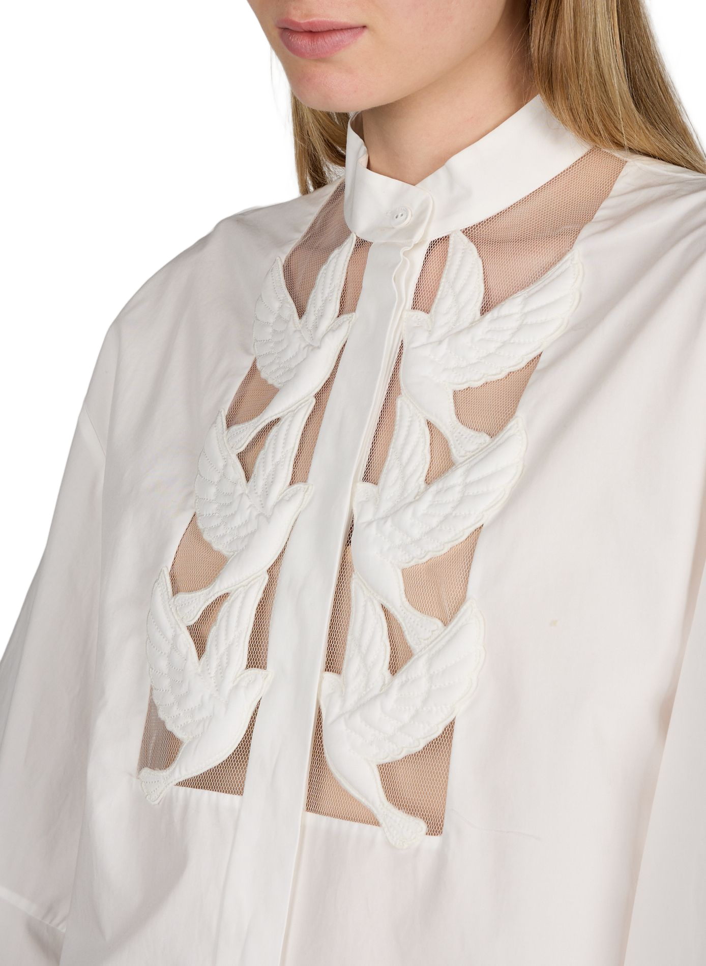 Luna checkered cotton shirt ZIMMERMANN White