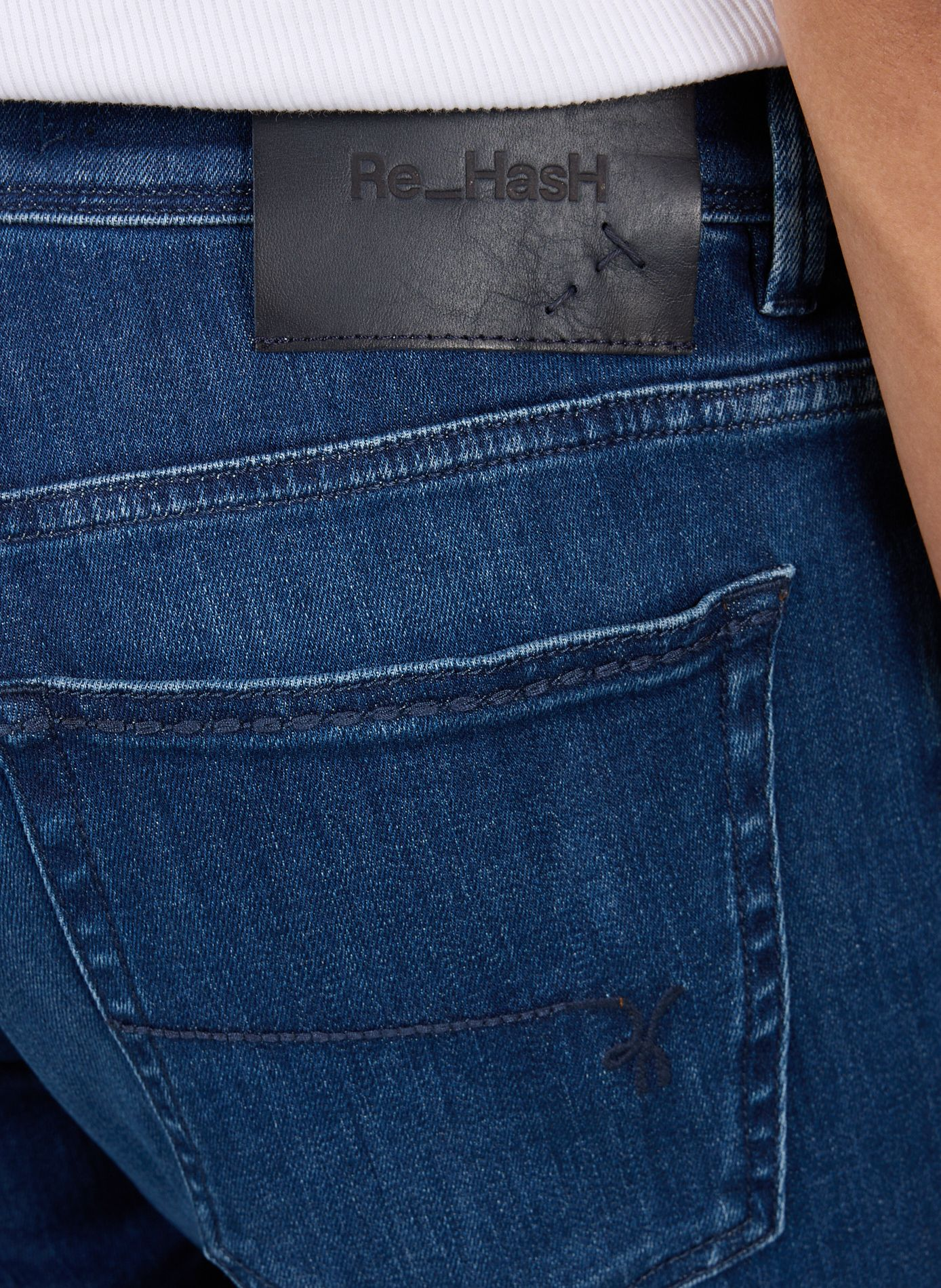 Cotton-blend slim-fit jeans RE HASH Blue