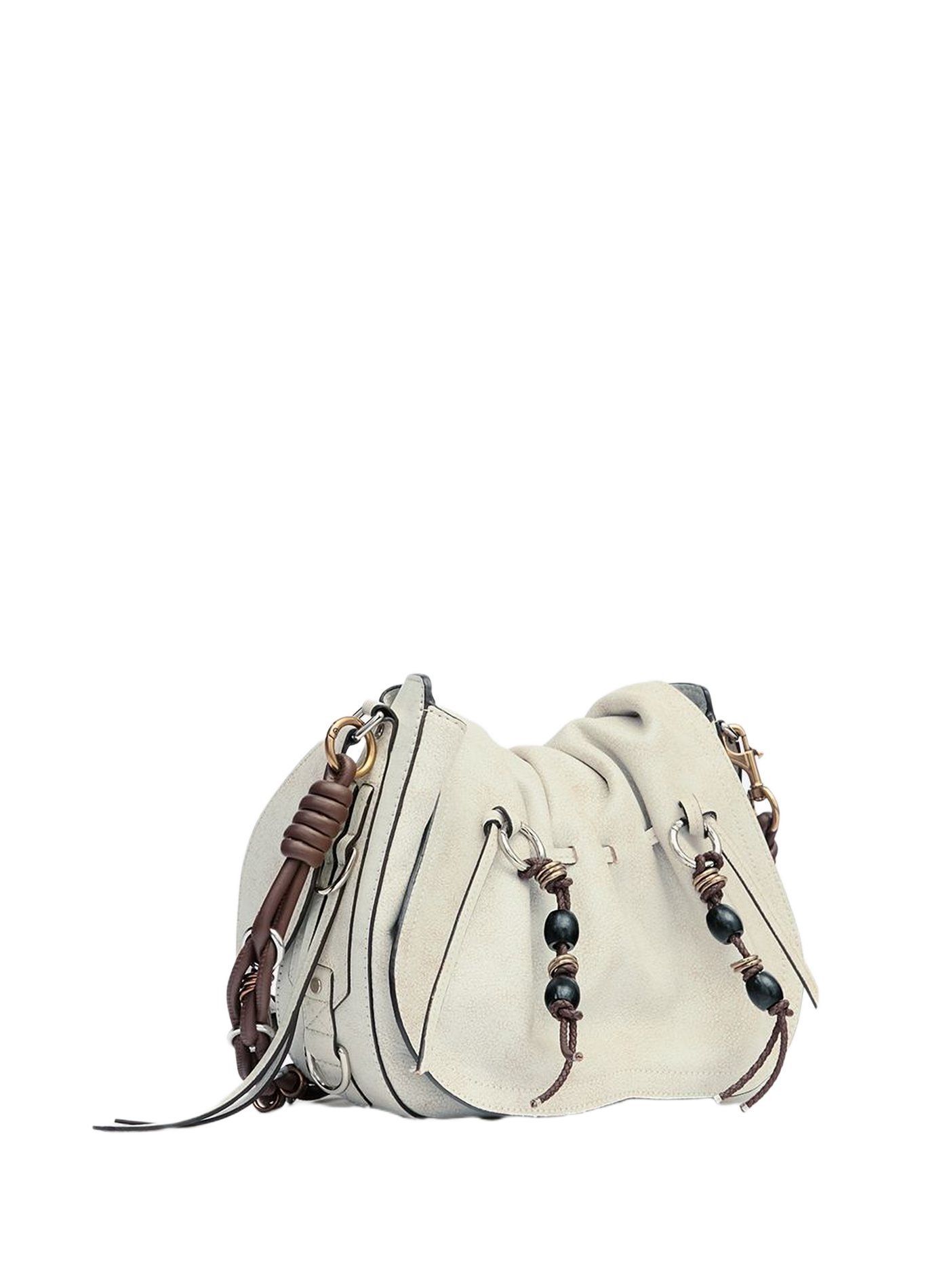 BOLTON shoulder bag in washed leather ISABEL MARANT Beige