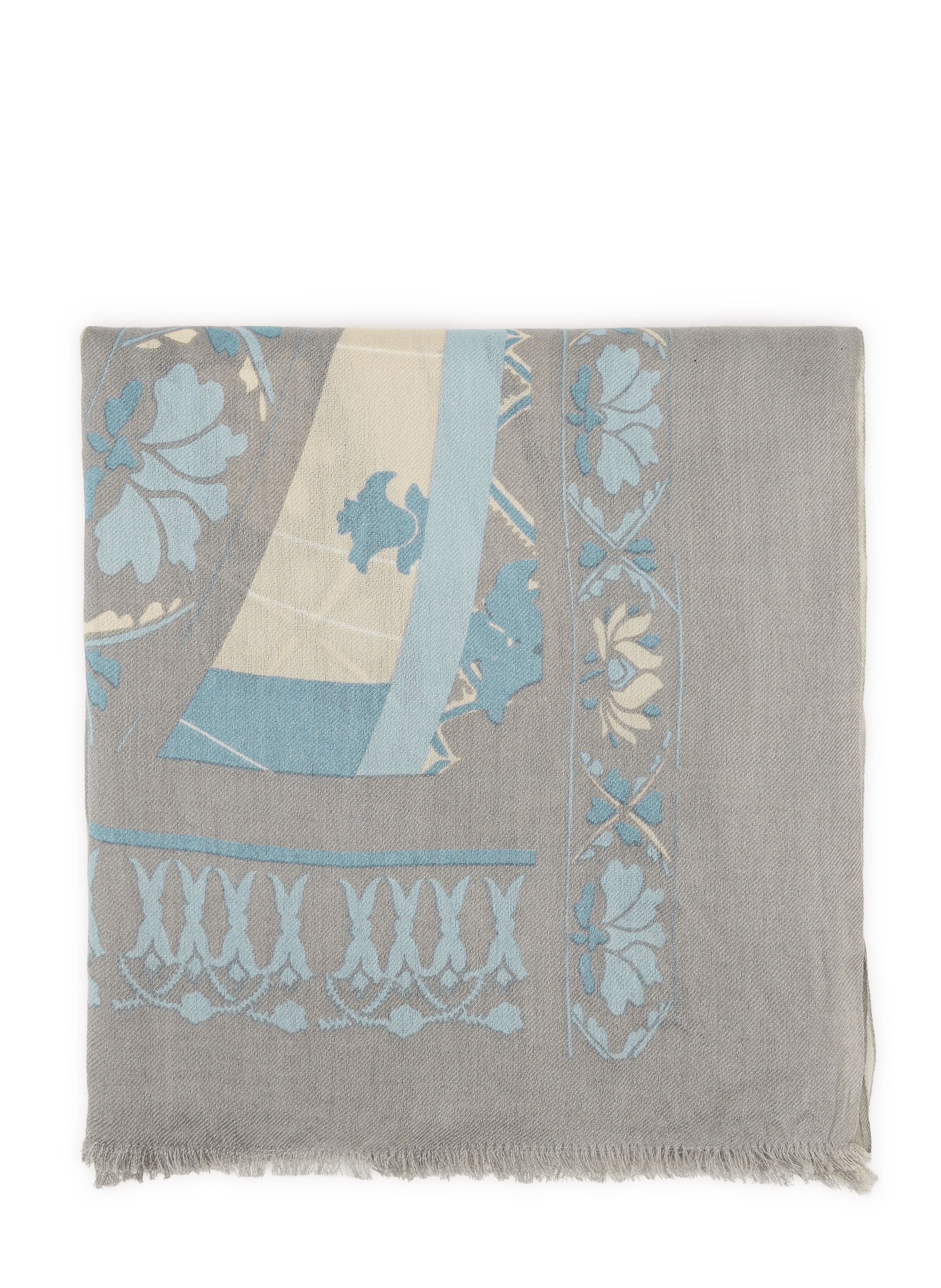 Scarf Under the Parisian Sky in wool and silk PETRUSSE Beige