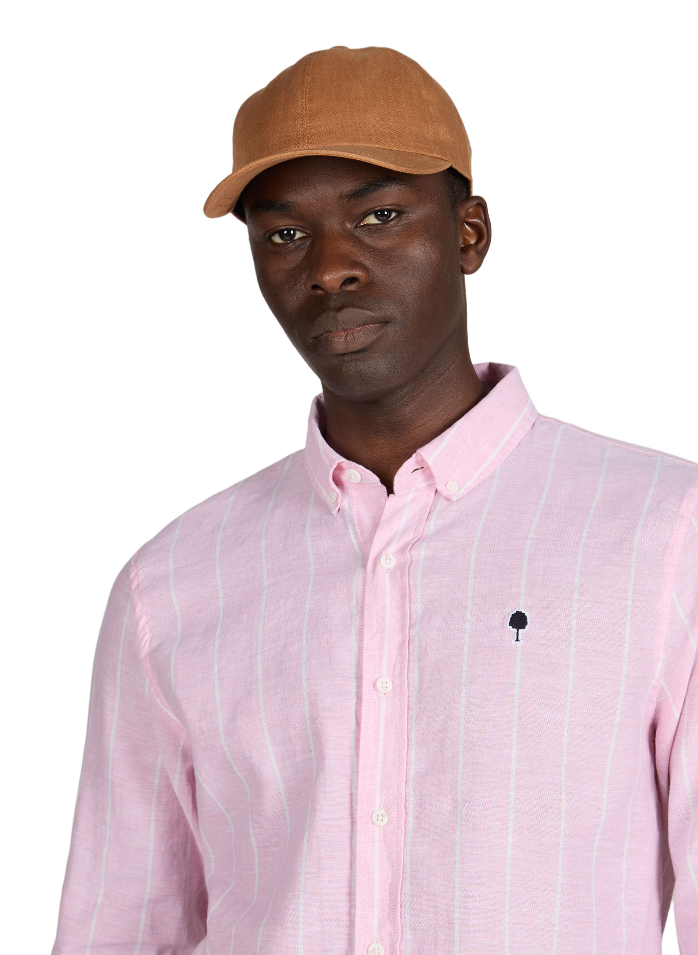 Casquette de baseball en lin BORSALINO Marron