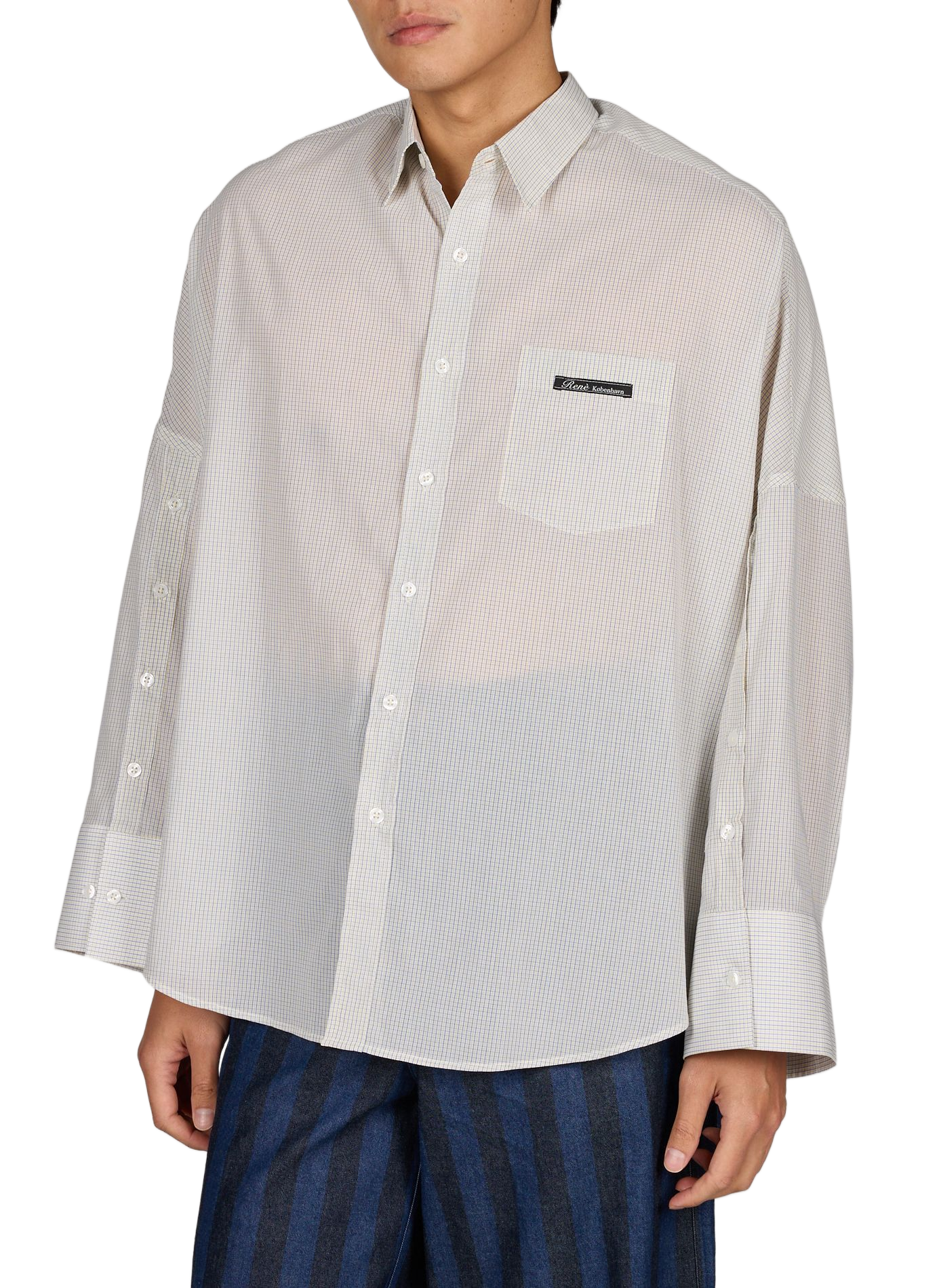 Chemise ample à carreaux en coton RENÈ Multicolore