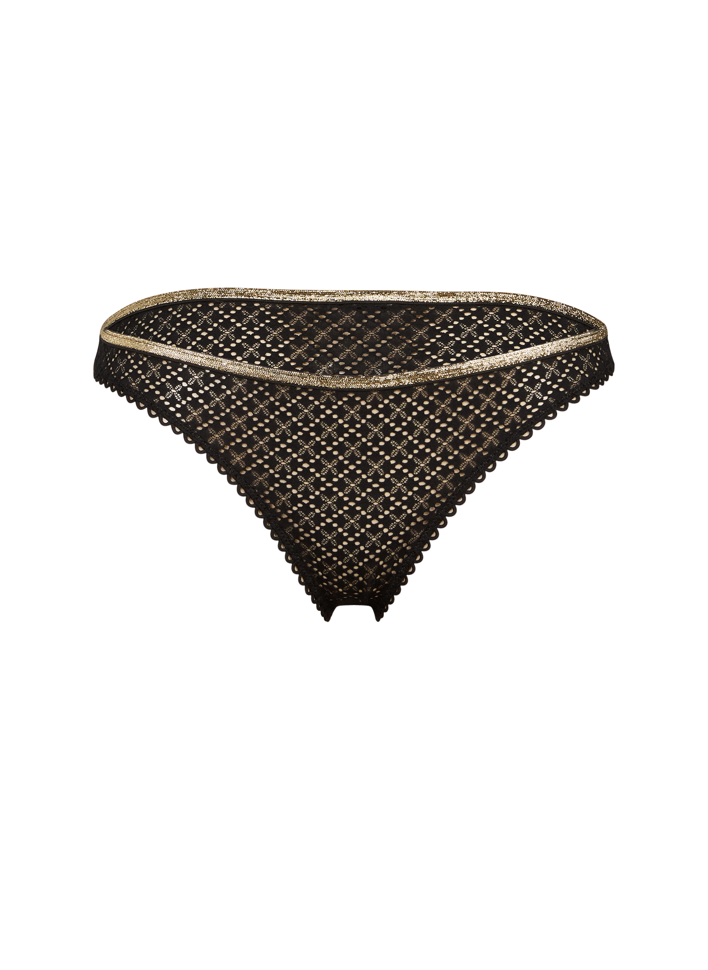 Selma culottes with golden elastic waistband LA NOUVELLE Black
