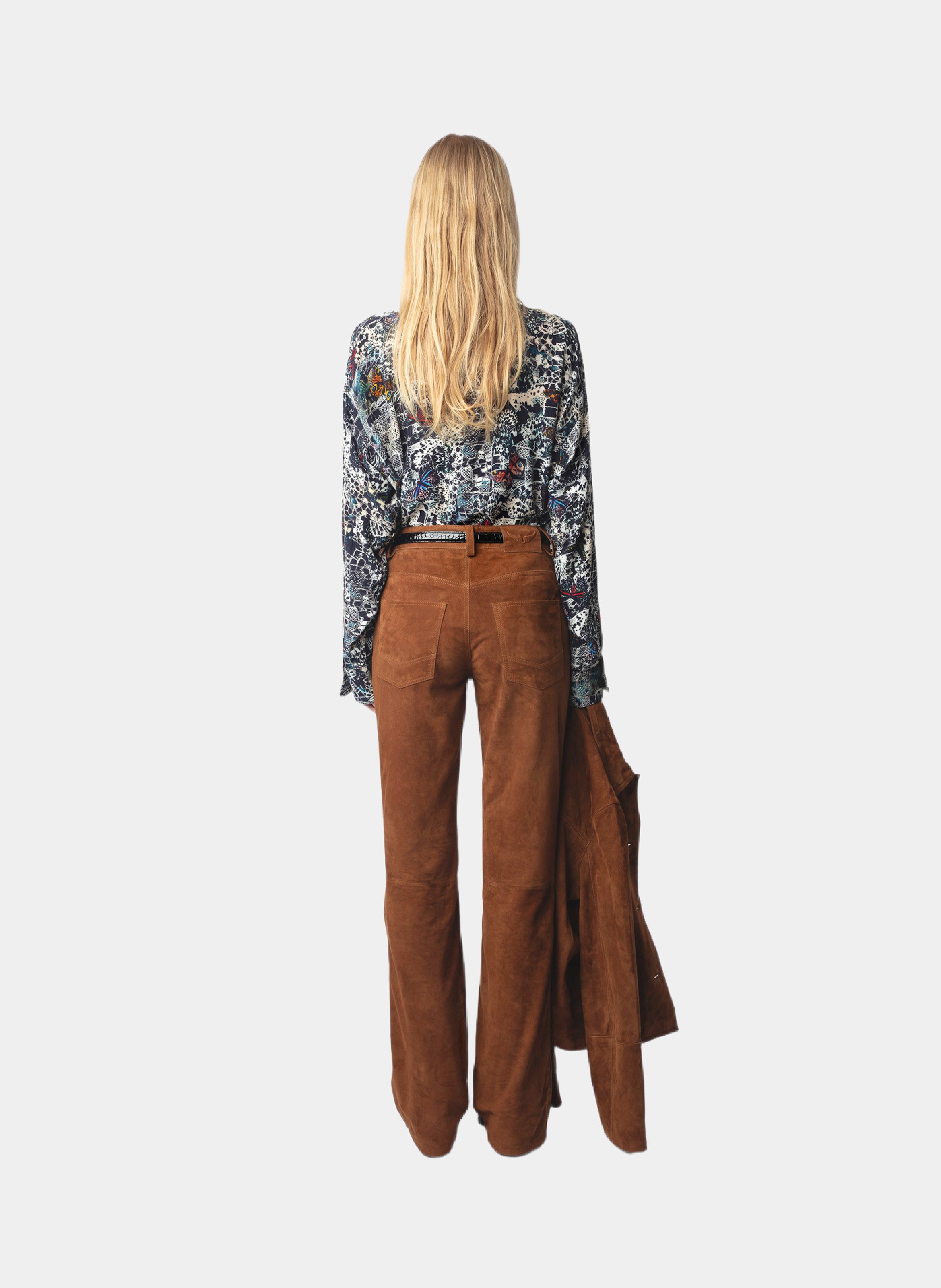 Chemise à col rond imprimée truett ZADIG&VOLTAIRE Bleu