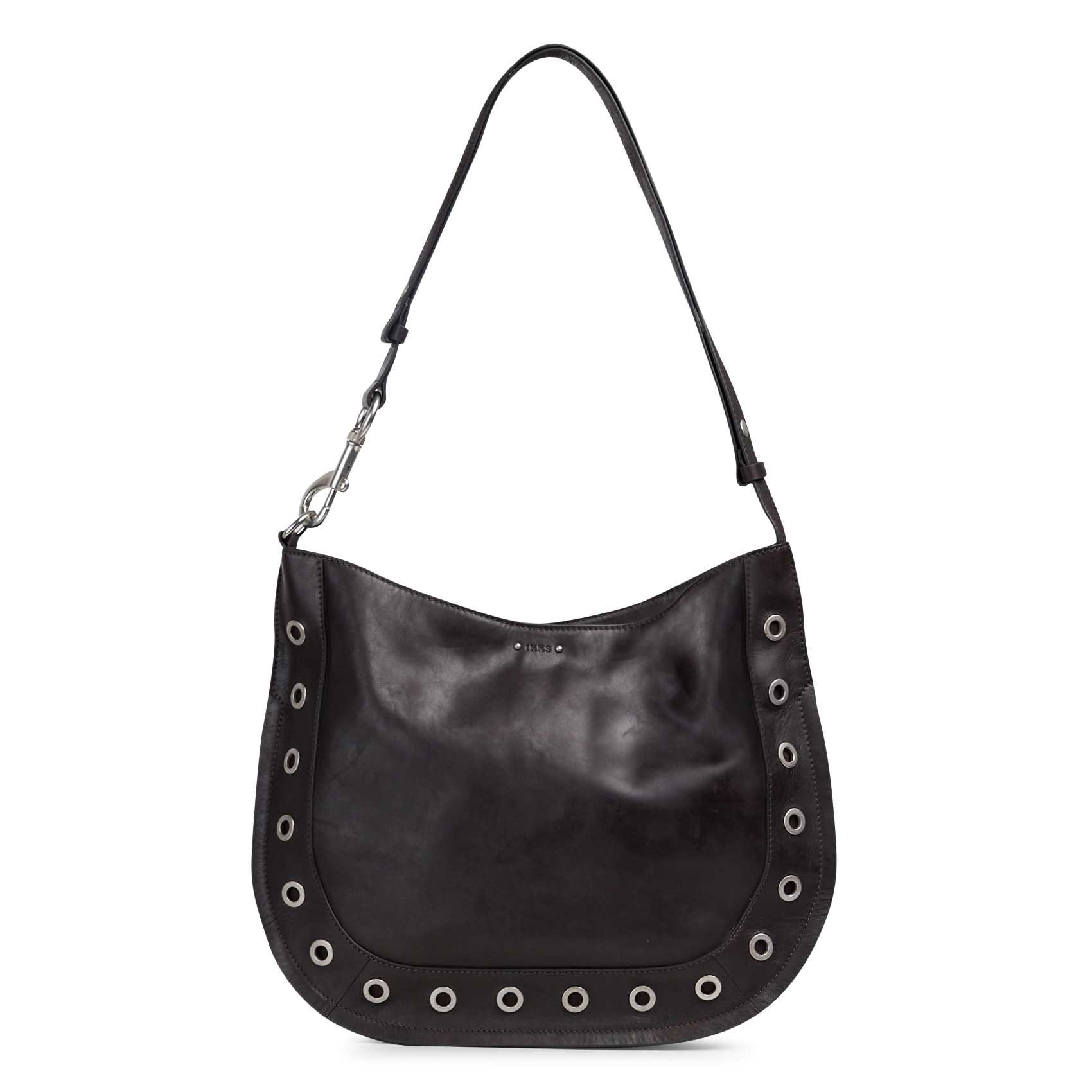 Sac besace en cuir IKKS Marron