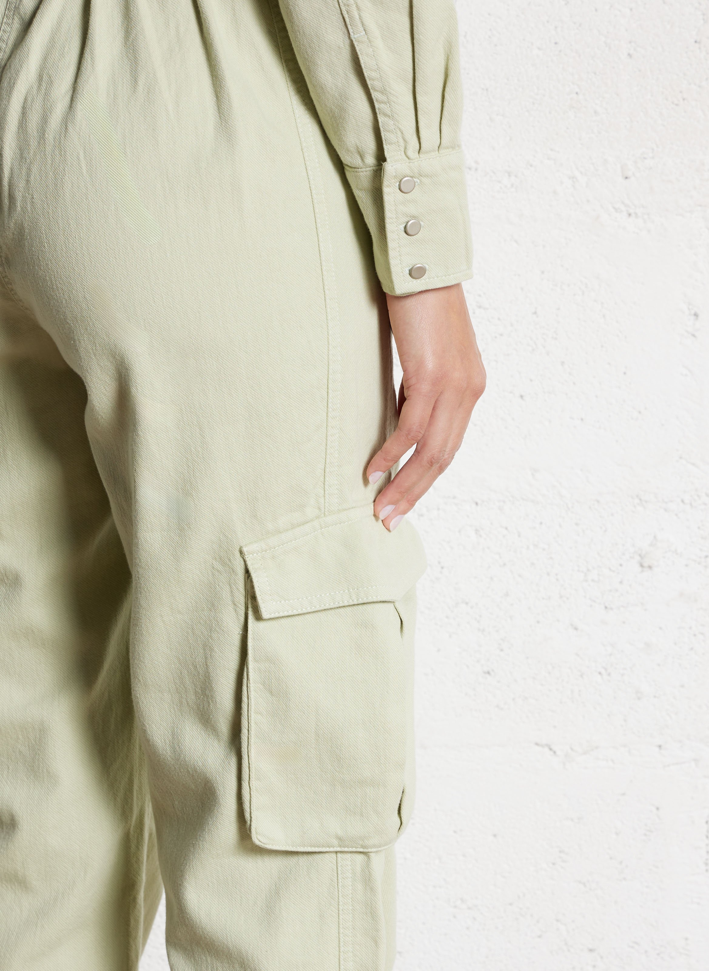 Combinaison col classique en coton IKKS Vert