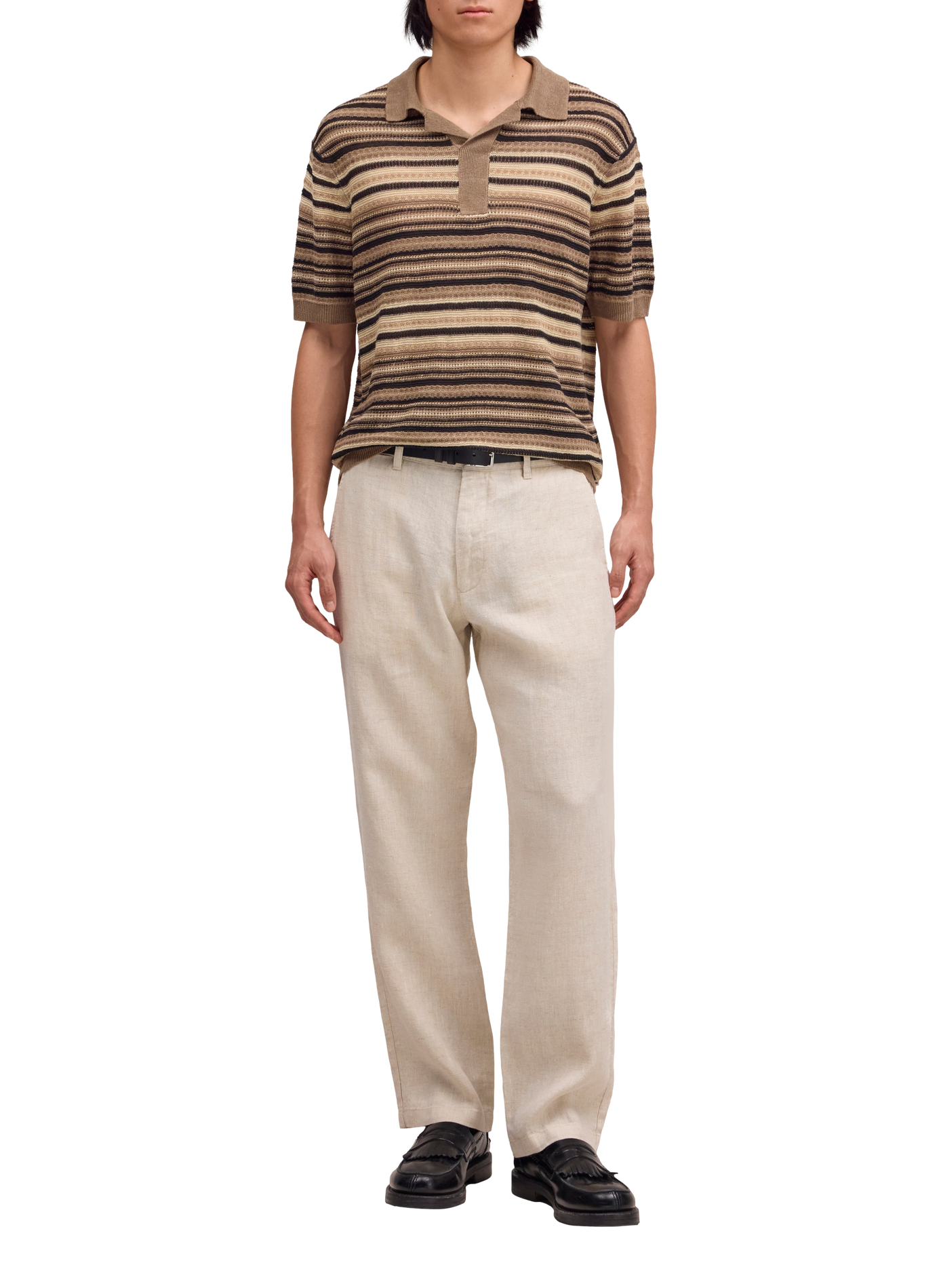 Aden straight linen trousers NN.07 Beige