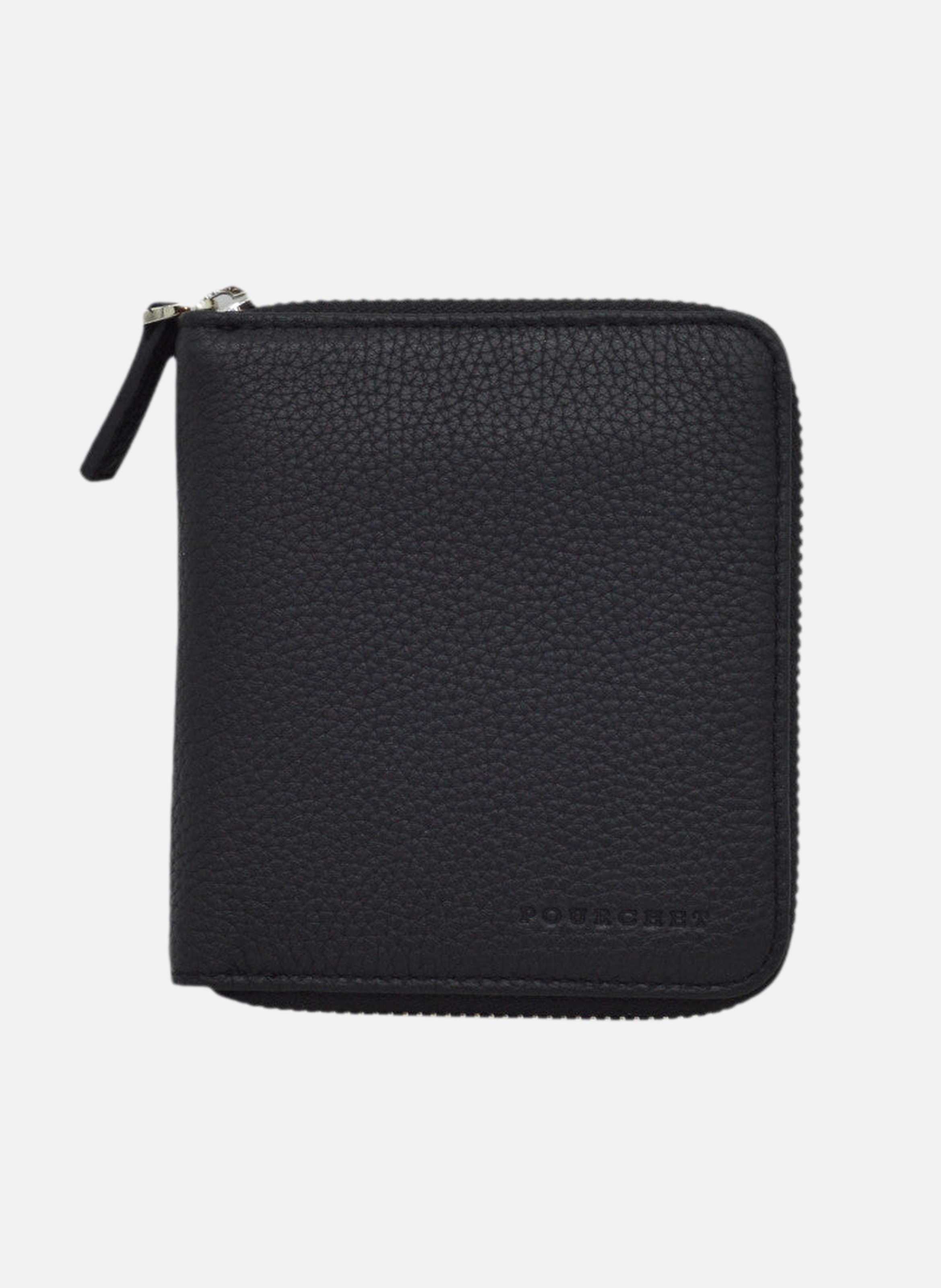 Ethan | multi porte-cartes en cuir de vachette POURCHET Noir
