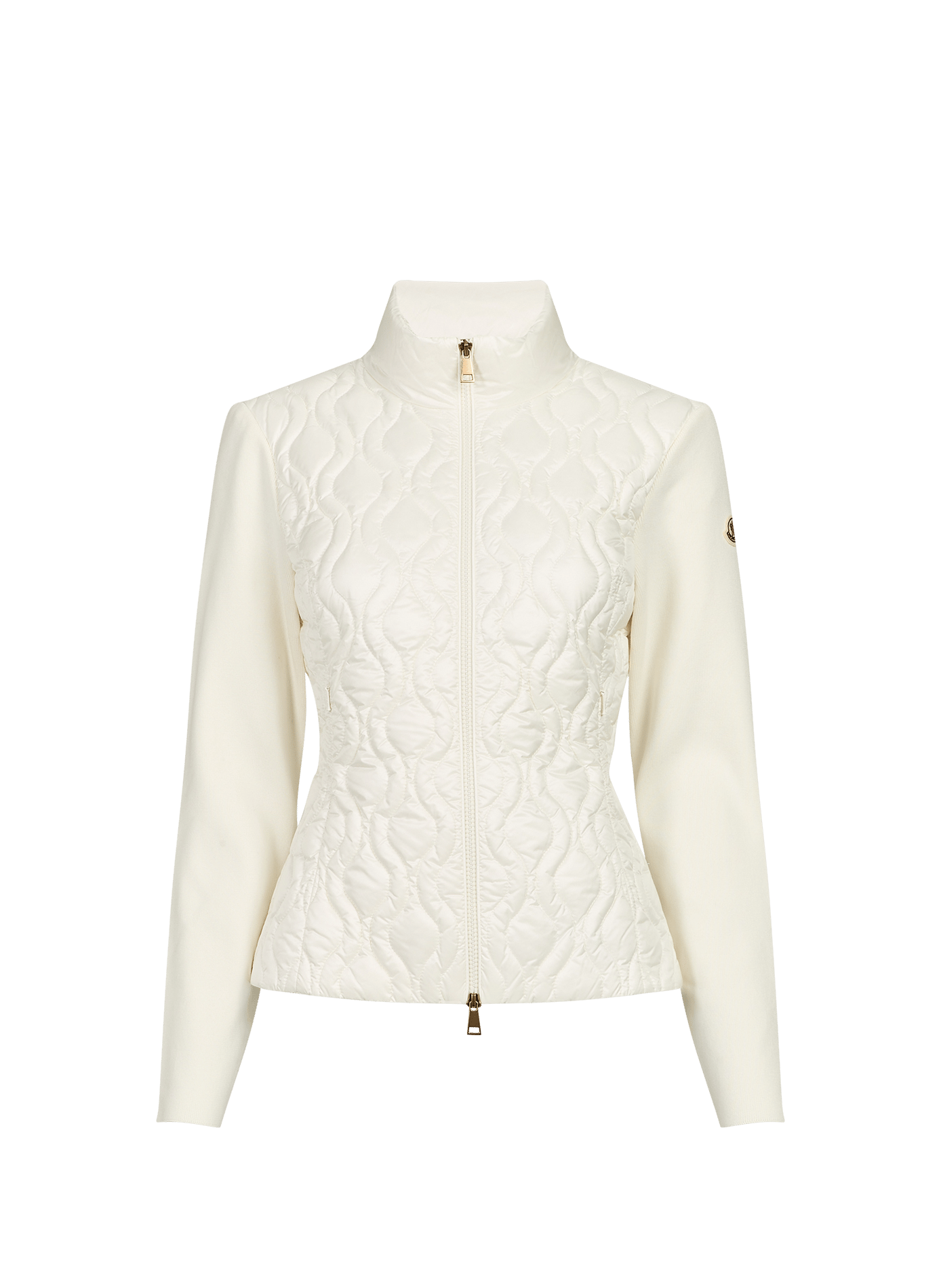Gesteppter Cardigan mit Stehkragen MONCLER Weiss