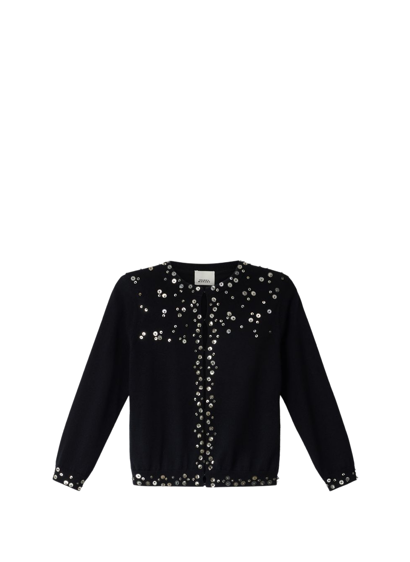 Cardigan Amaria mit Pailletten aus feiner Kaschmir- und Seidenstrickware ISABEL MARANT Schwarz