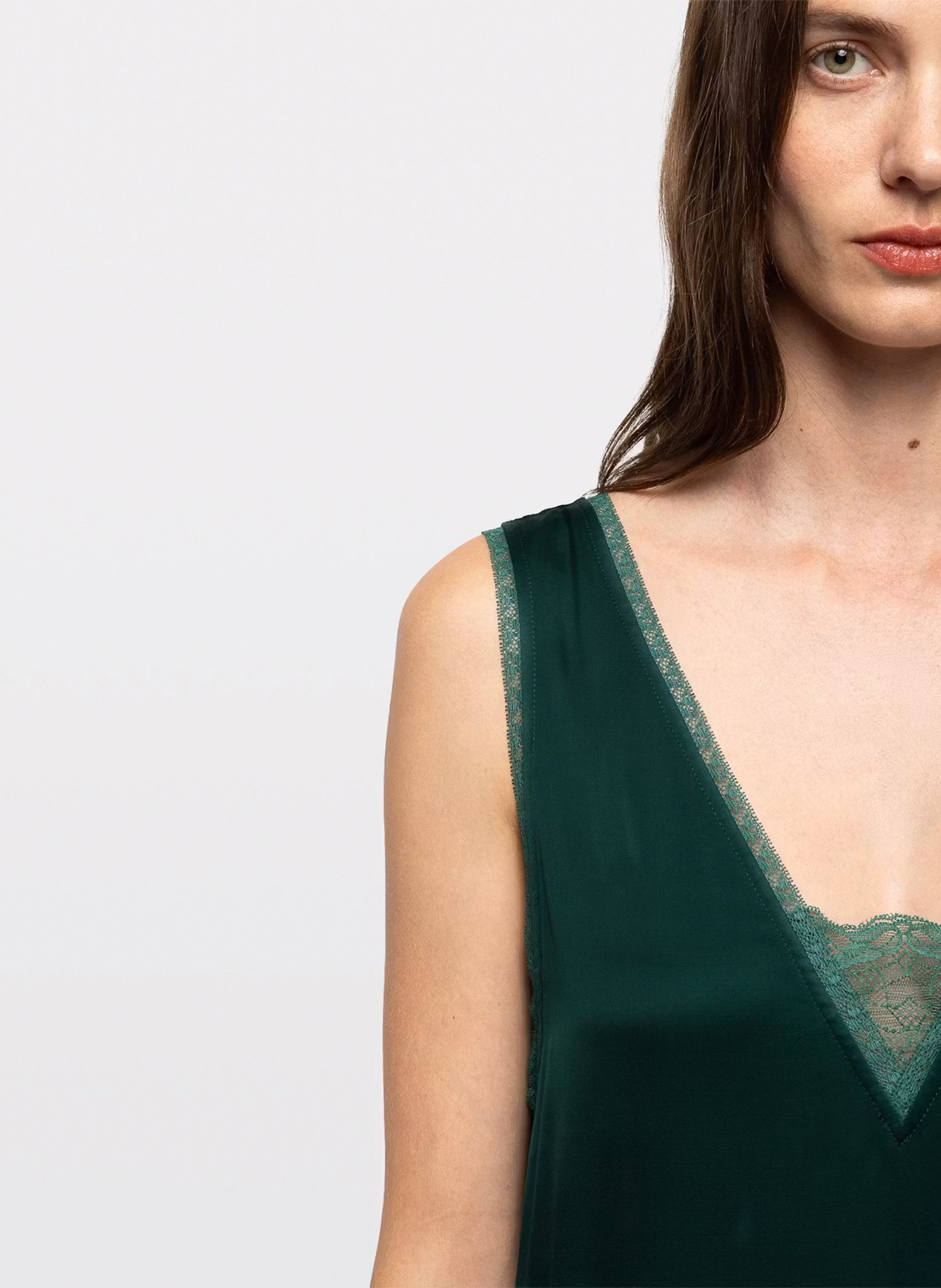 Robe longue col v renzo ZADIG&VOLTAIRE Vert