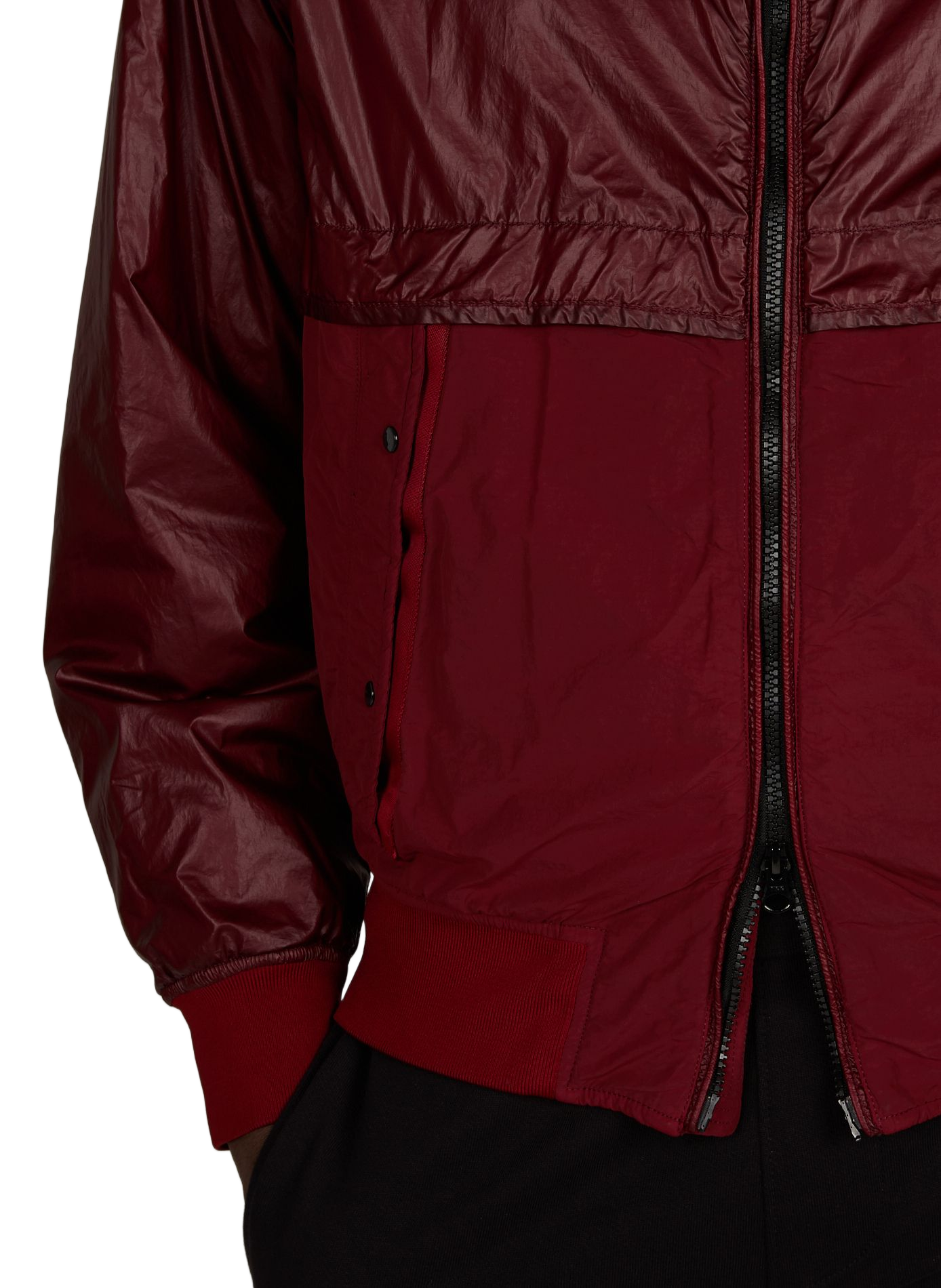 Veste à col montant texturée CP COMPANY Rouge