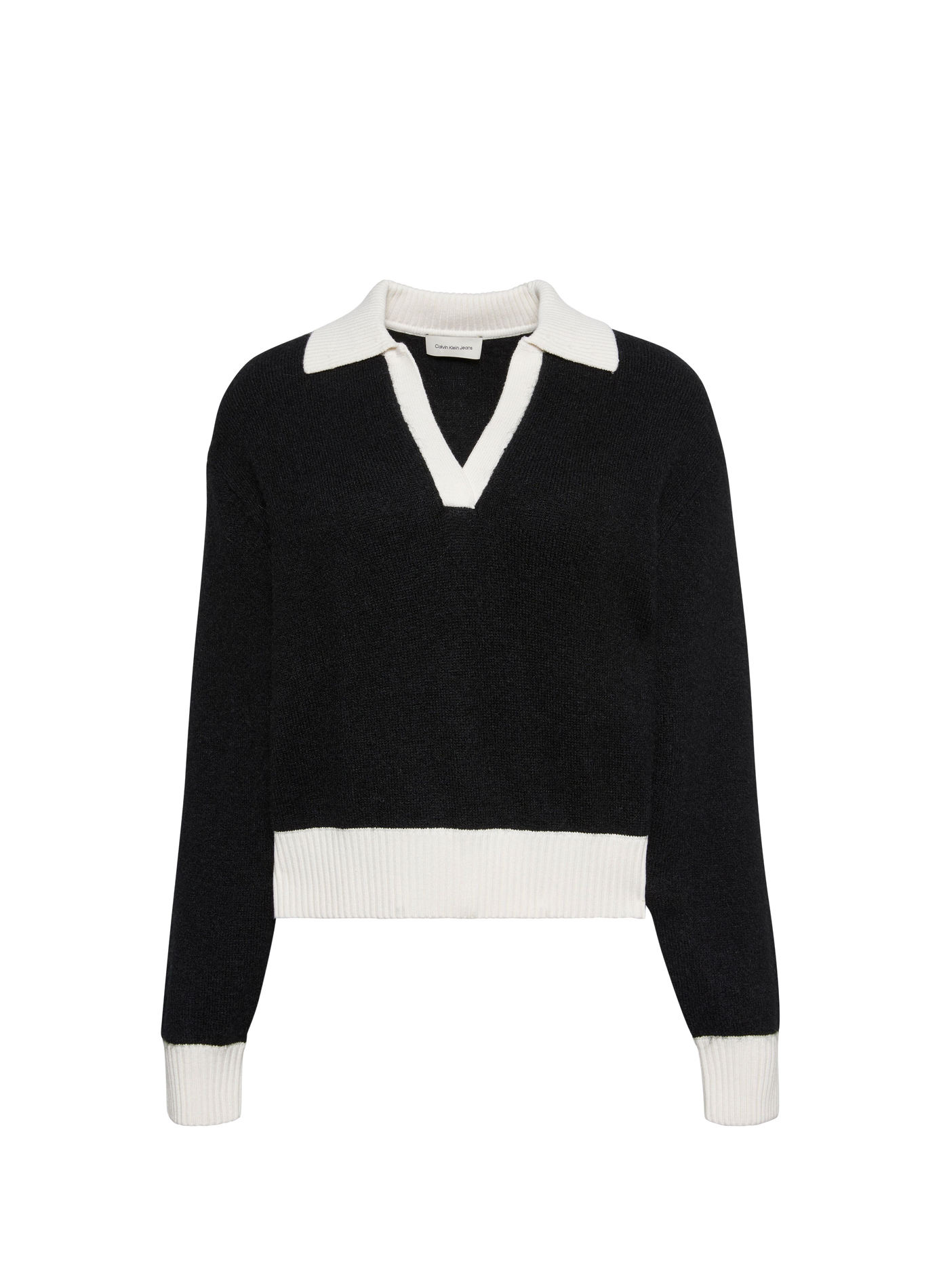 Rundhalsausschnitt Pullover CALVIN KLEIN Schwarz